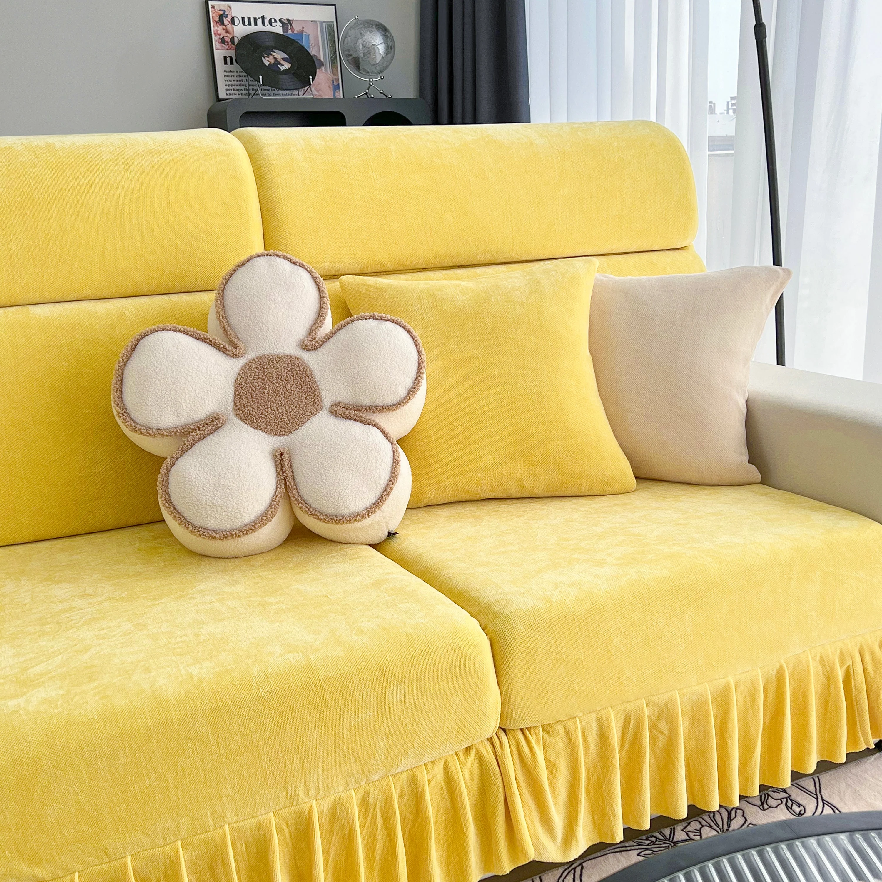 Universal Elastic Skirt Sofa Slipcover, Stretch Sofa Cushion Cover For Bedroom Office Living Room - Image 88