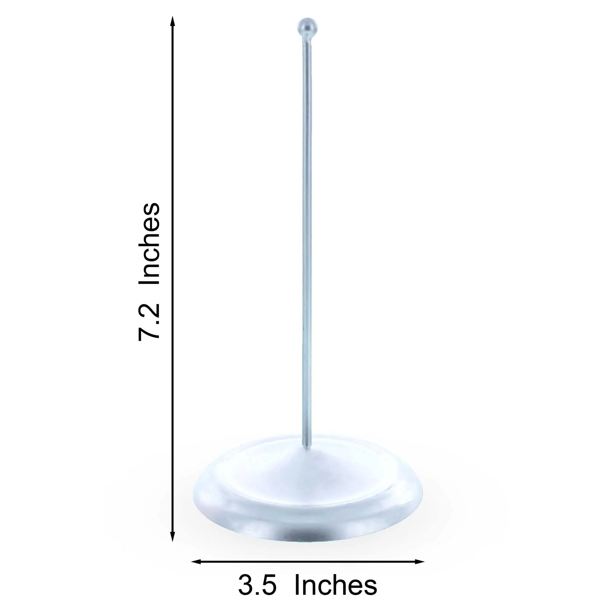 Upright Silver Metal Christmas Tree Topper Finial Stand Display Stand 7.2 Inches (Poland) - Image 3