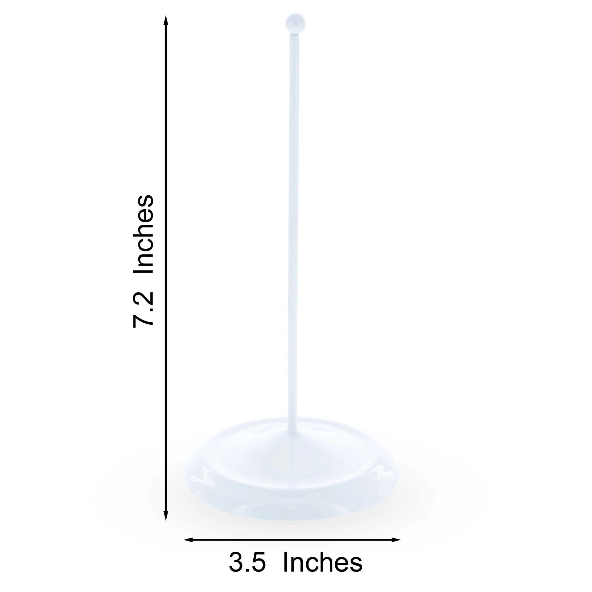 Upright White Metal Christmas Tree Topper Finial Stand Display Stand 7.2 Inches (Poland) - Image 3