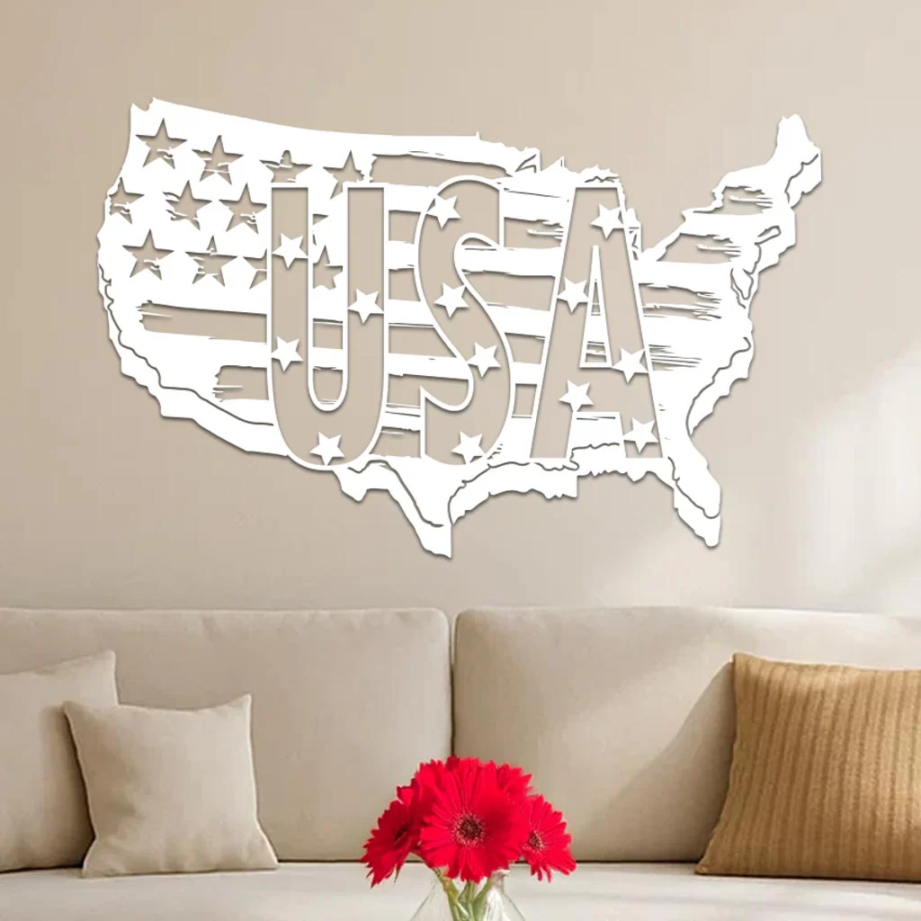 USA Flag in Country Sign - Image 2