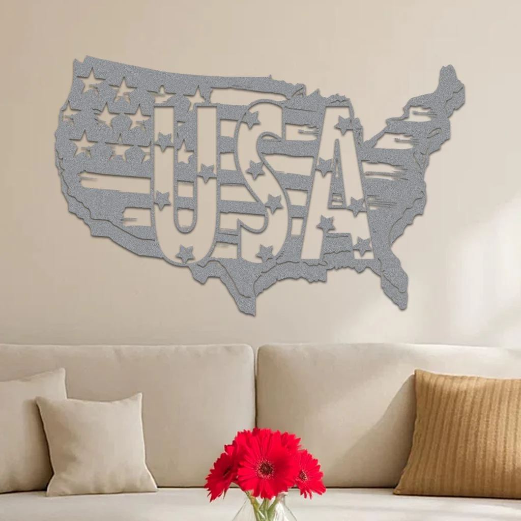 USA Flag in Country Sign - Image 3