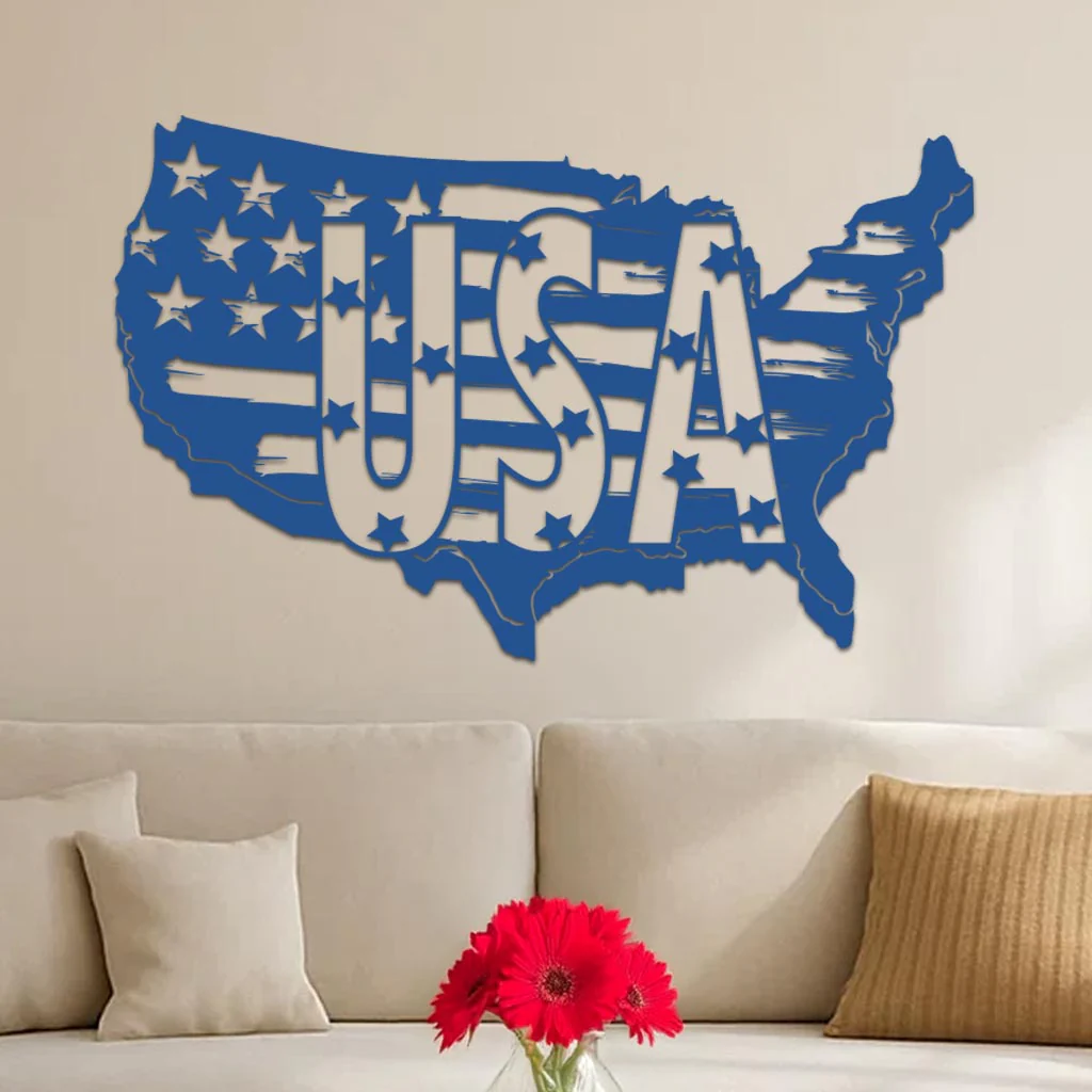 USA Flag in Country Sign - Image 4