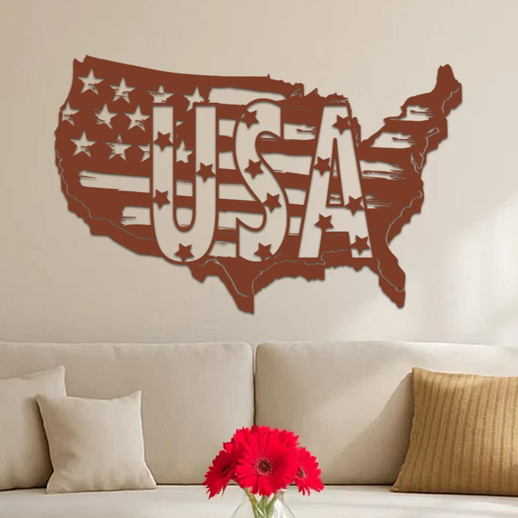 USA Flag in Country Sign - Image 6