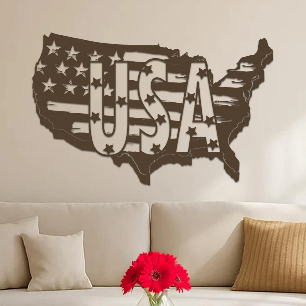 USA Flag in Country Sign - Image 7
