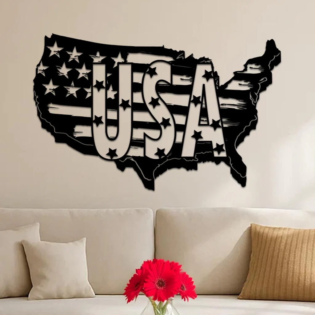 USA Flag in Country Sign - Image 8