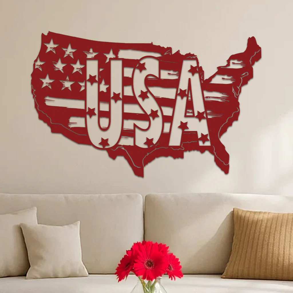 USA Flag in Country Sign - Image 9