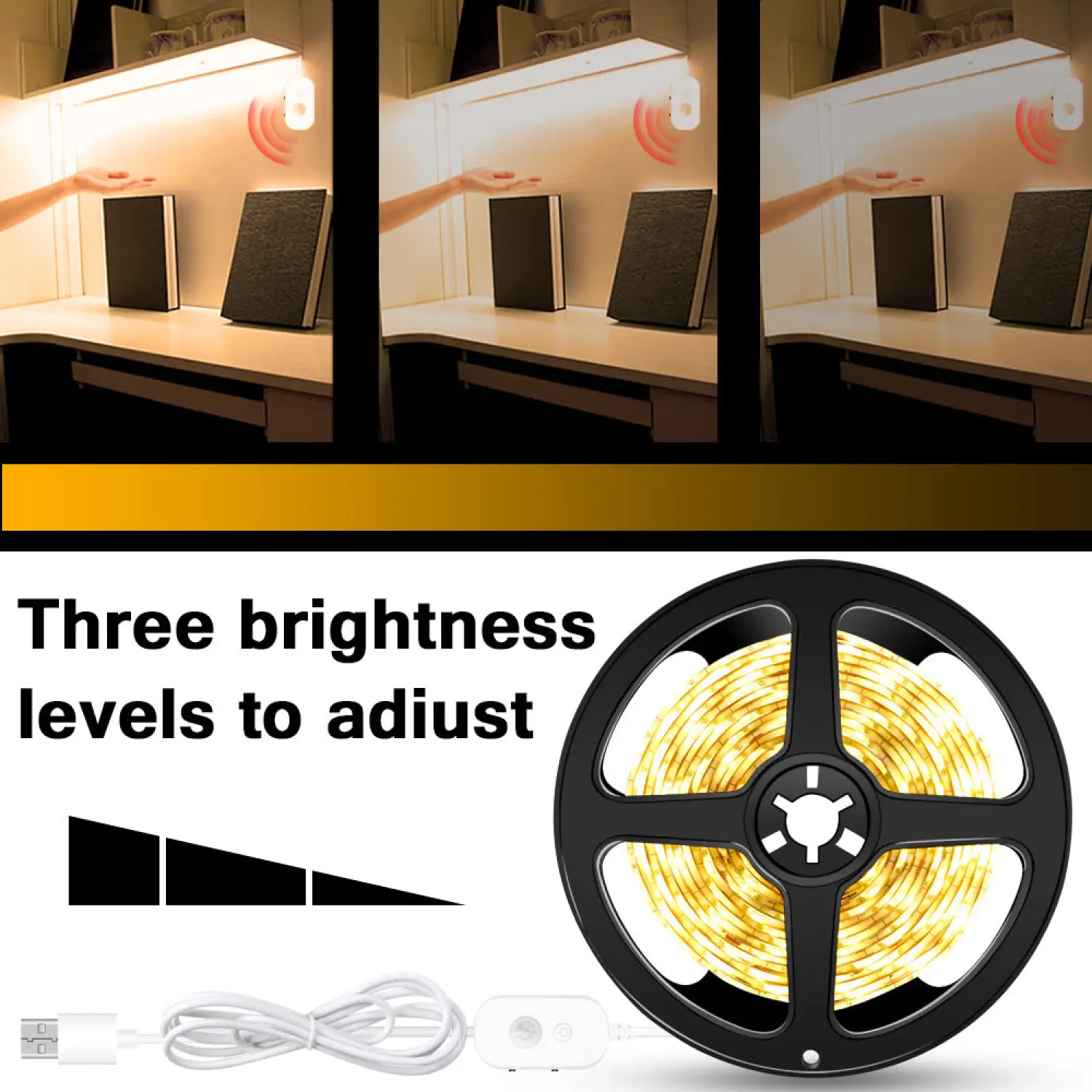 USB Sensor Strip Light LED with Motion Detection for Closet and Home - Image 3