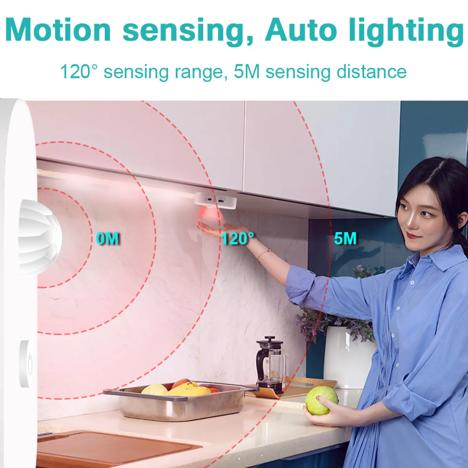USB Sensor Strip Light LED with Motion Detection for Closet and Home - Image 5