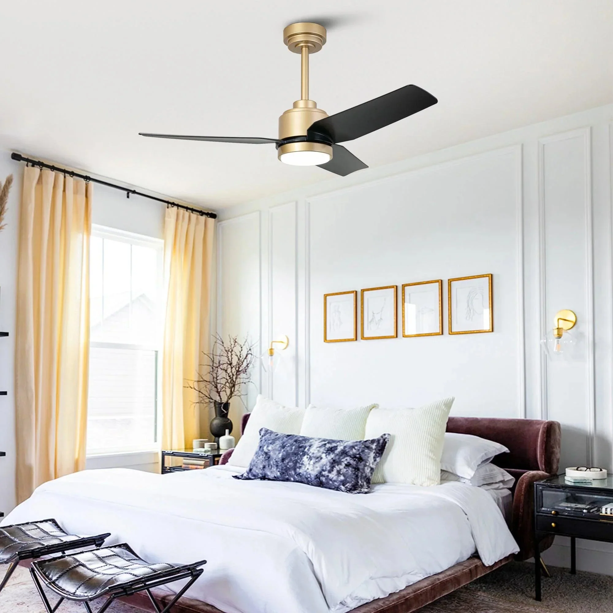 Vaczon 42 Inch 3-Blades Modern Ceiling Fan with Remote Control and LED Light - Image 10