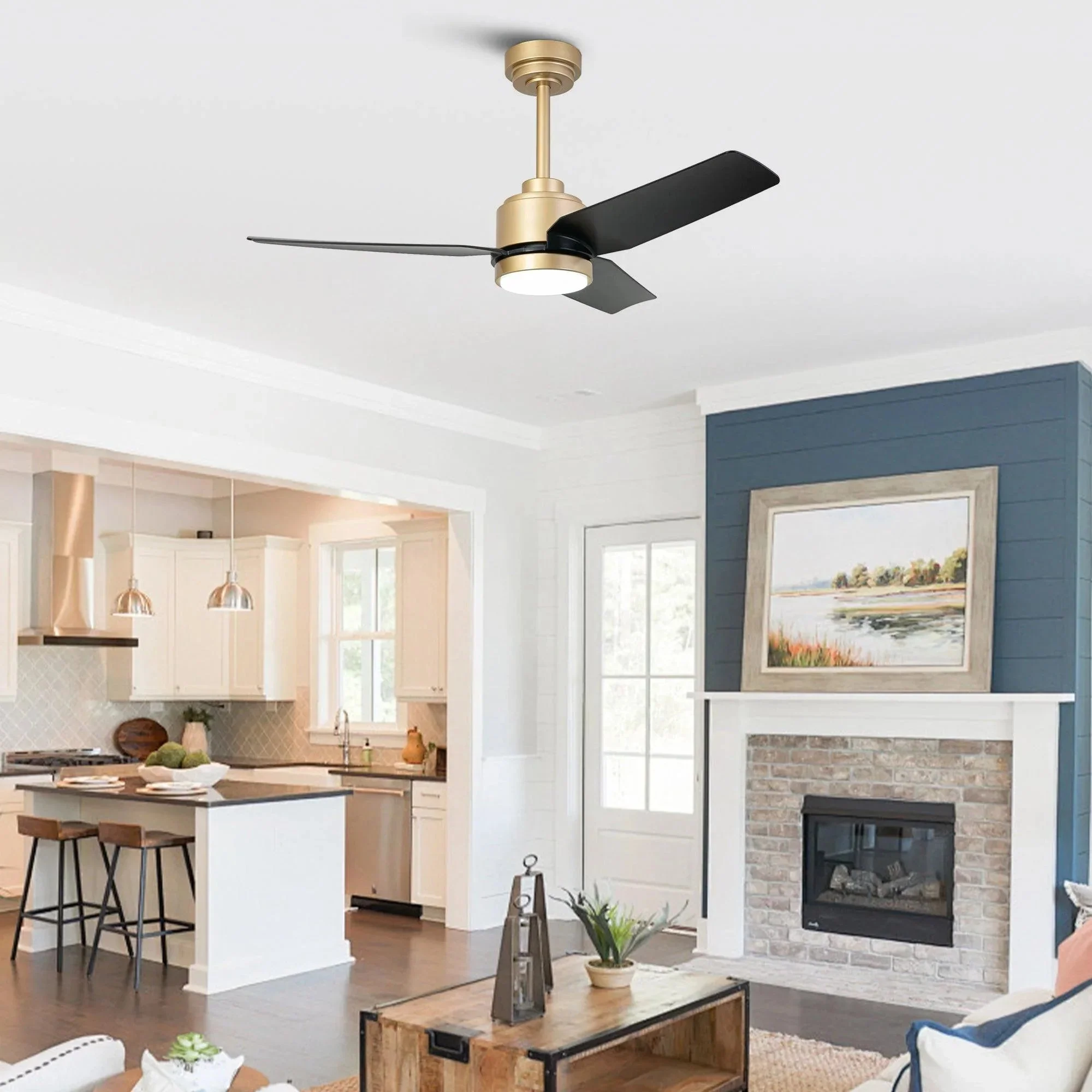 Vaczon 42 Inch 3-Blades Modern Ceiling Fan with Remote Control and LED Light - Image 2
