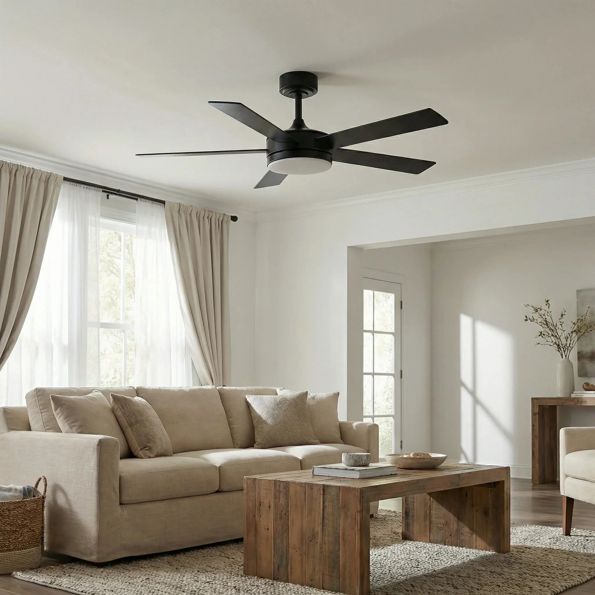 Vaczon 48 Inch Tracy Downrod Mount LED Ceiling Fan with APP & Remote Control - Image 3
