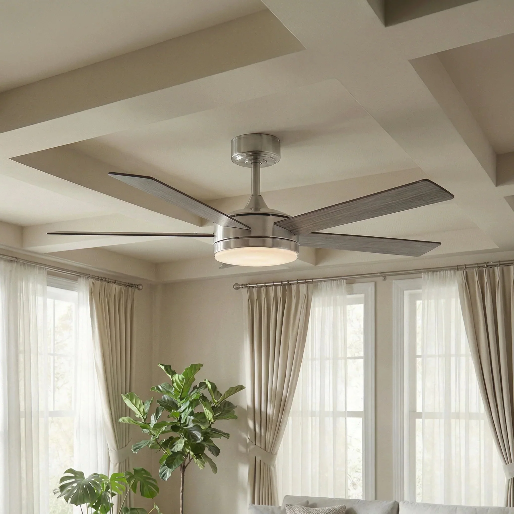 Vaczon 48 Inch Tracy Downrod Mount LED Ceiling Fan with APP & Remote Control - Image 5