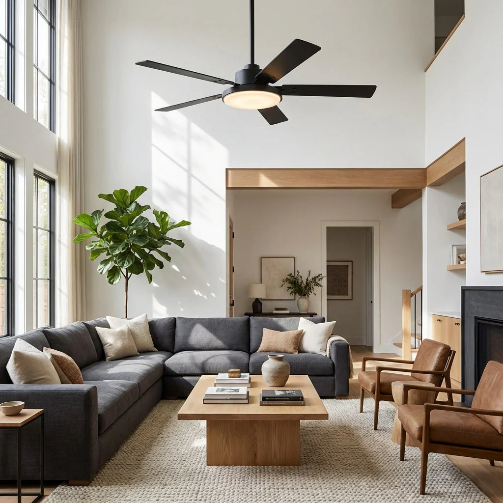 Vaczon 52 Inch Double-sided Blades Modern Ceiling Fan with Remote Control and LED Light - Image 3