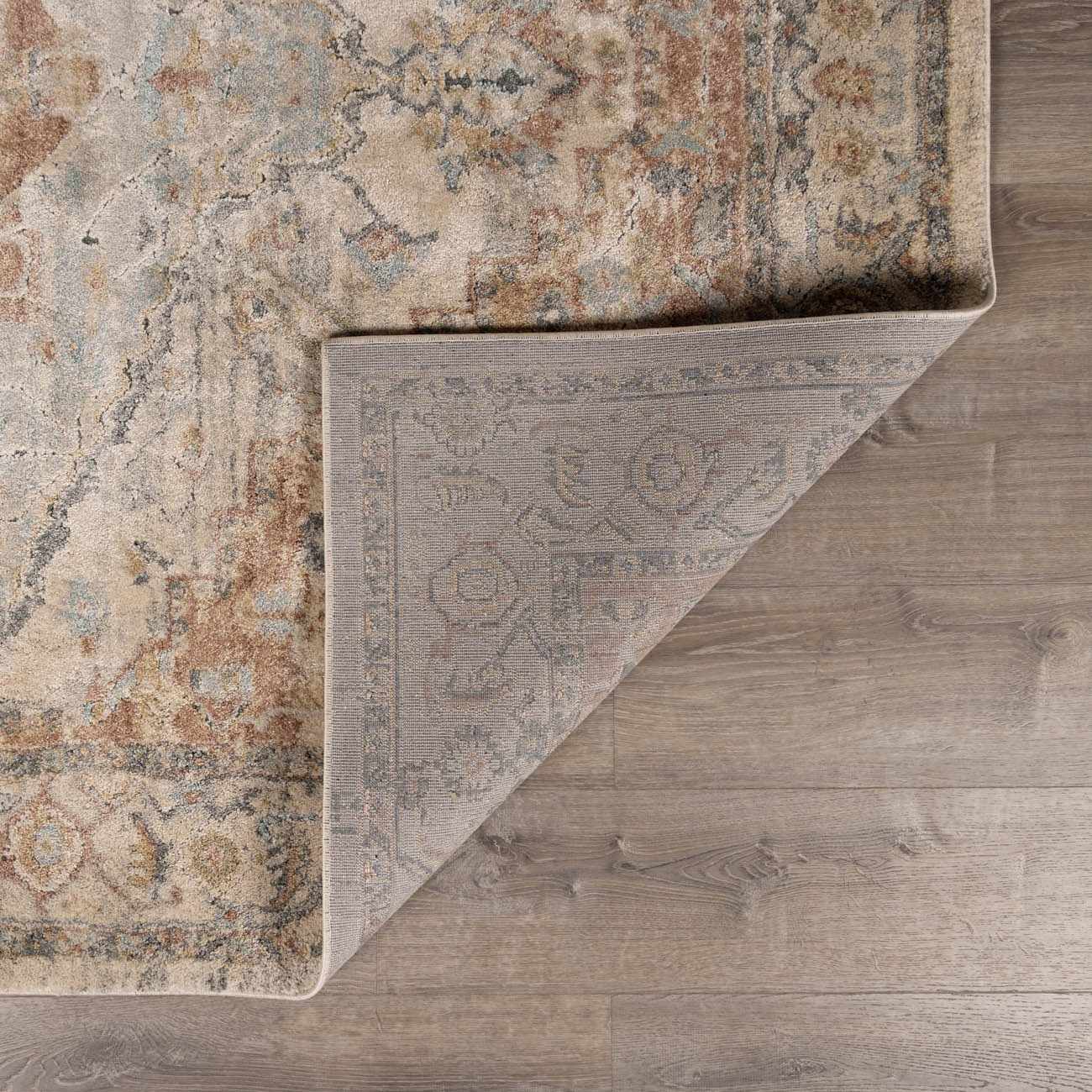 Vaeda Blue & Beige Thick Luxe Rug - Image 4