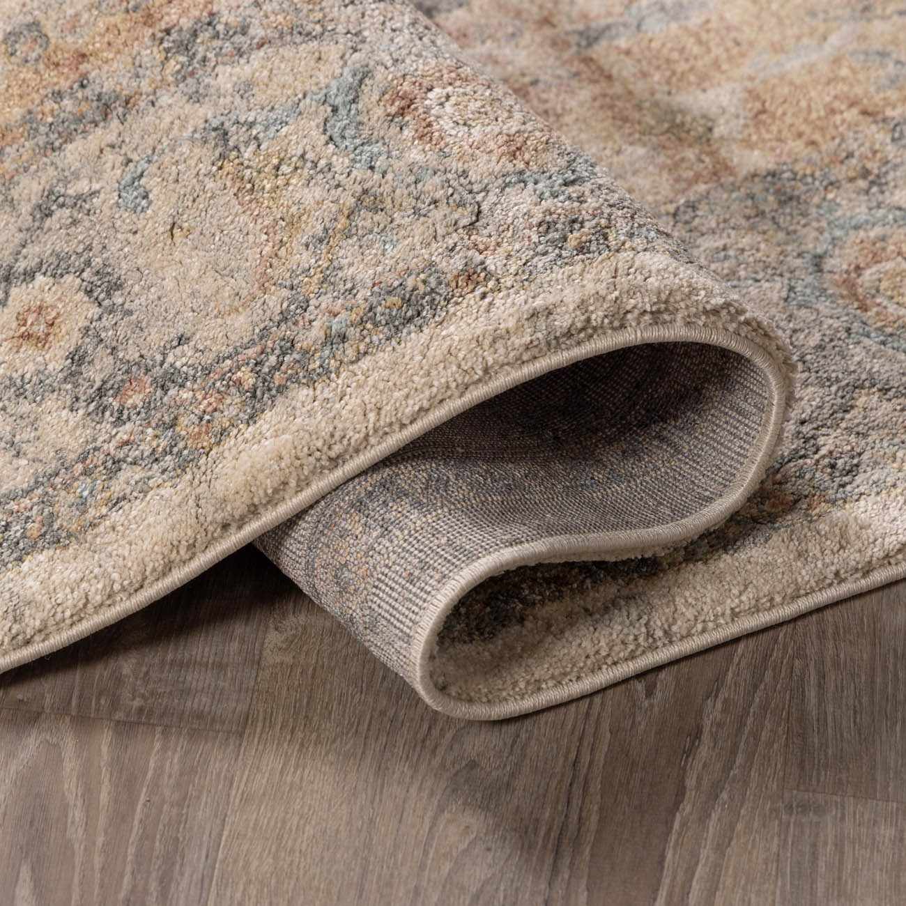 Vaeda Blue & Beige Thick Luxe Rug - Image 5