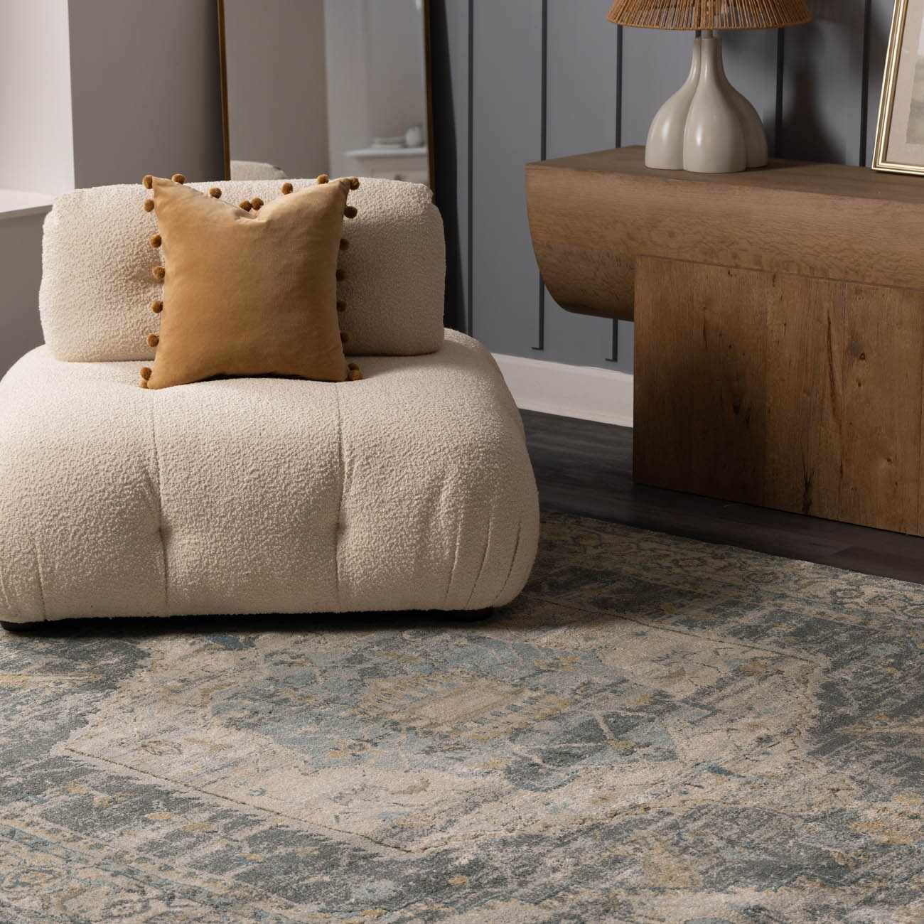 Vaeda Blue Thick Luxe Rug - Image 11