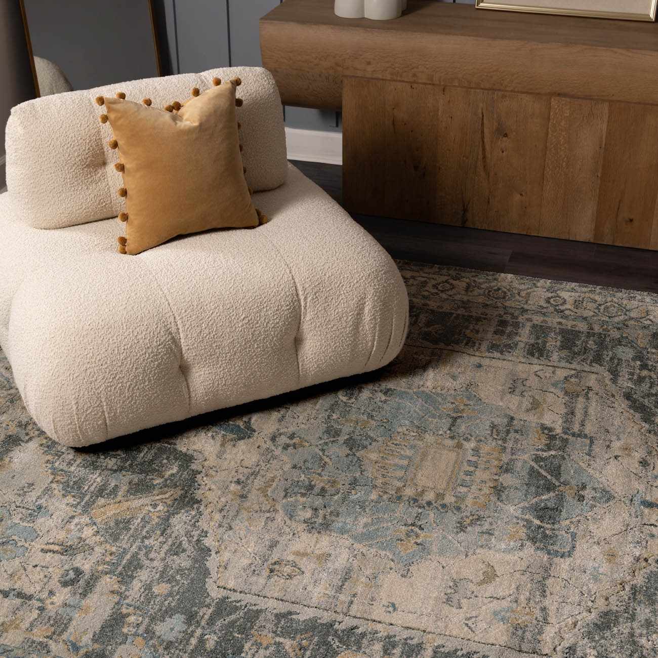 Vaeda Blue Thick Luxe Rug - Image 4