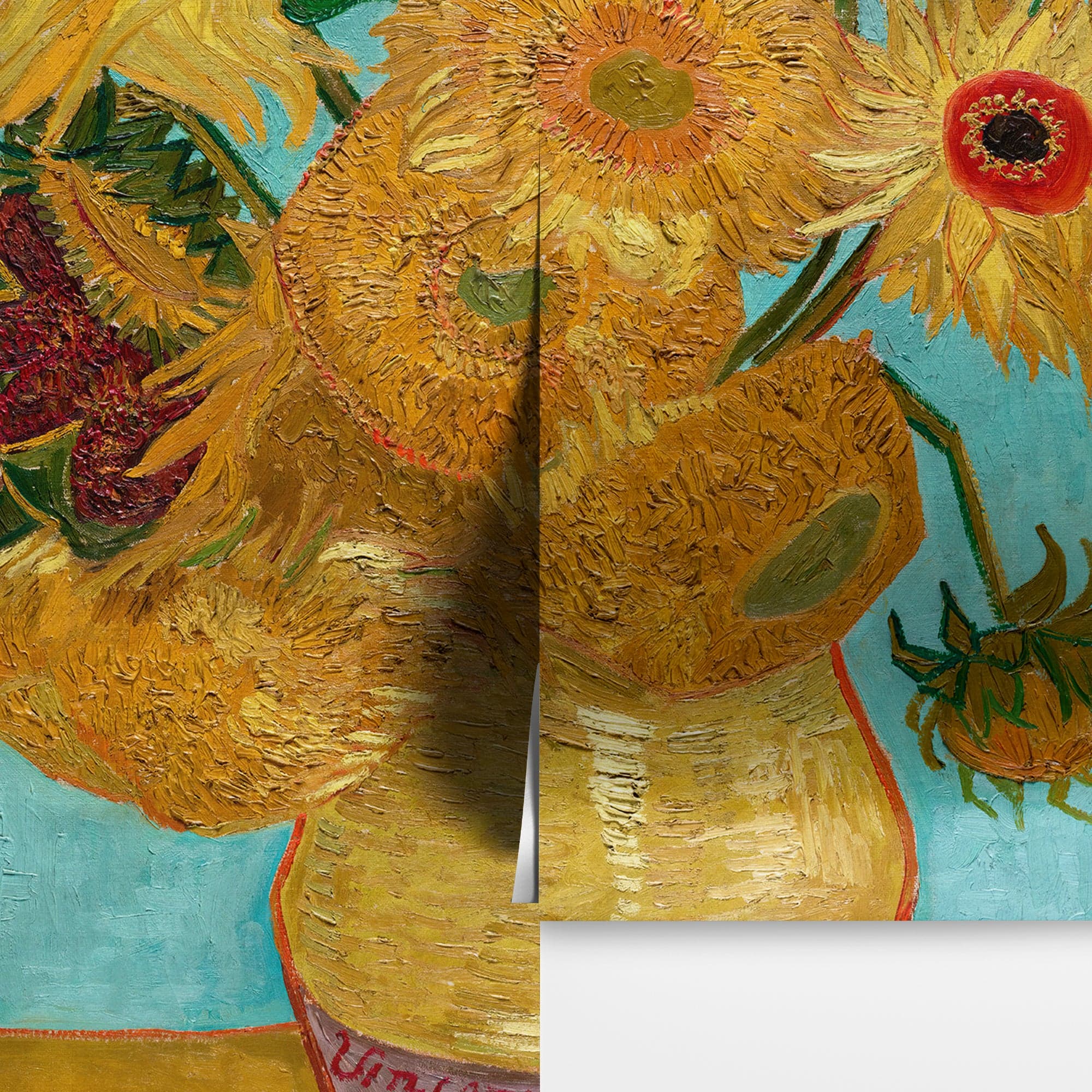 Van Gogh Sunflower Painting Wallpaper Mural. #7039 - Image 5