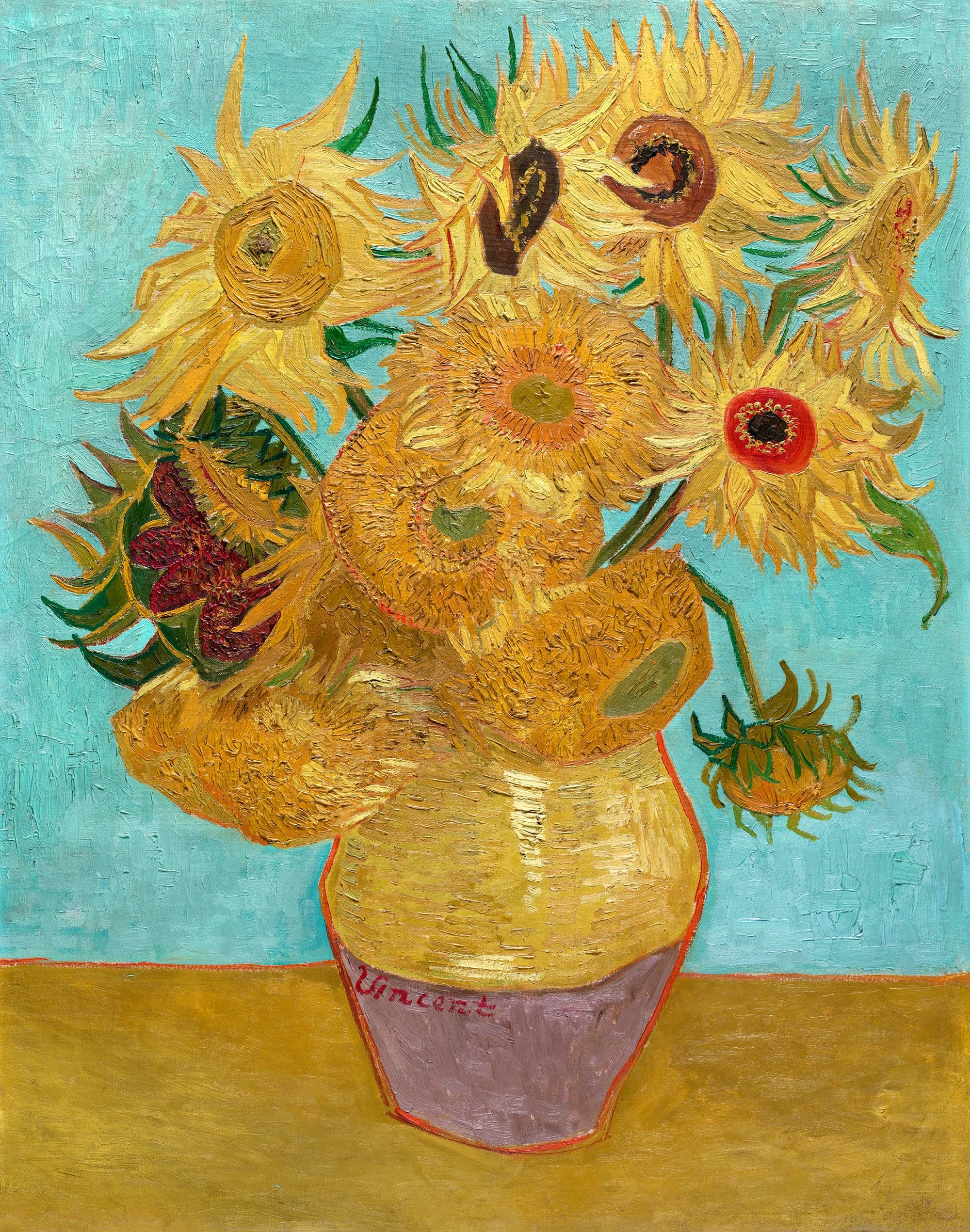 Van Gogh Sunflower Painting Wallpaper Mural. #7039 - Image 6