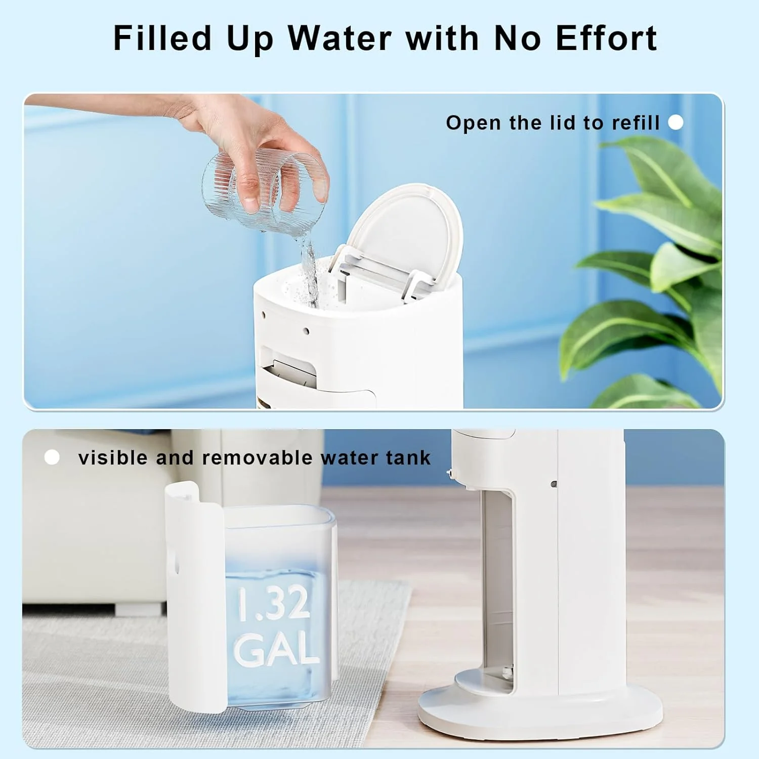 vaporative Air Cooler, 40" Cooling Fan that Blow Cold Air, Swamp Cooler with 80° Oscillation, - Image 5