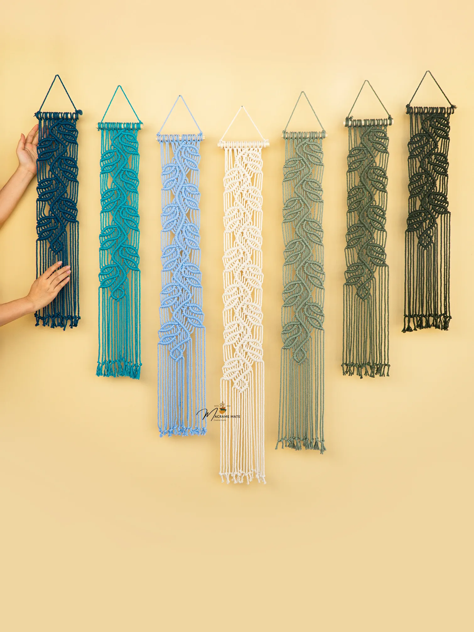Vela Blue Green Macrame Wall Hangings - Image 7
