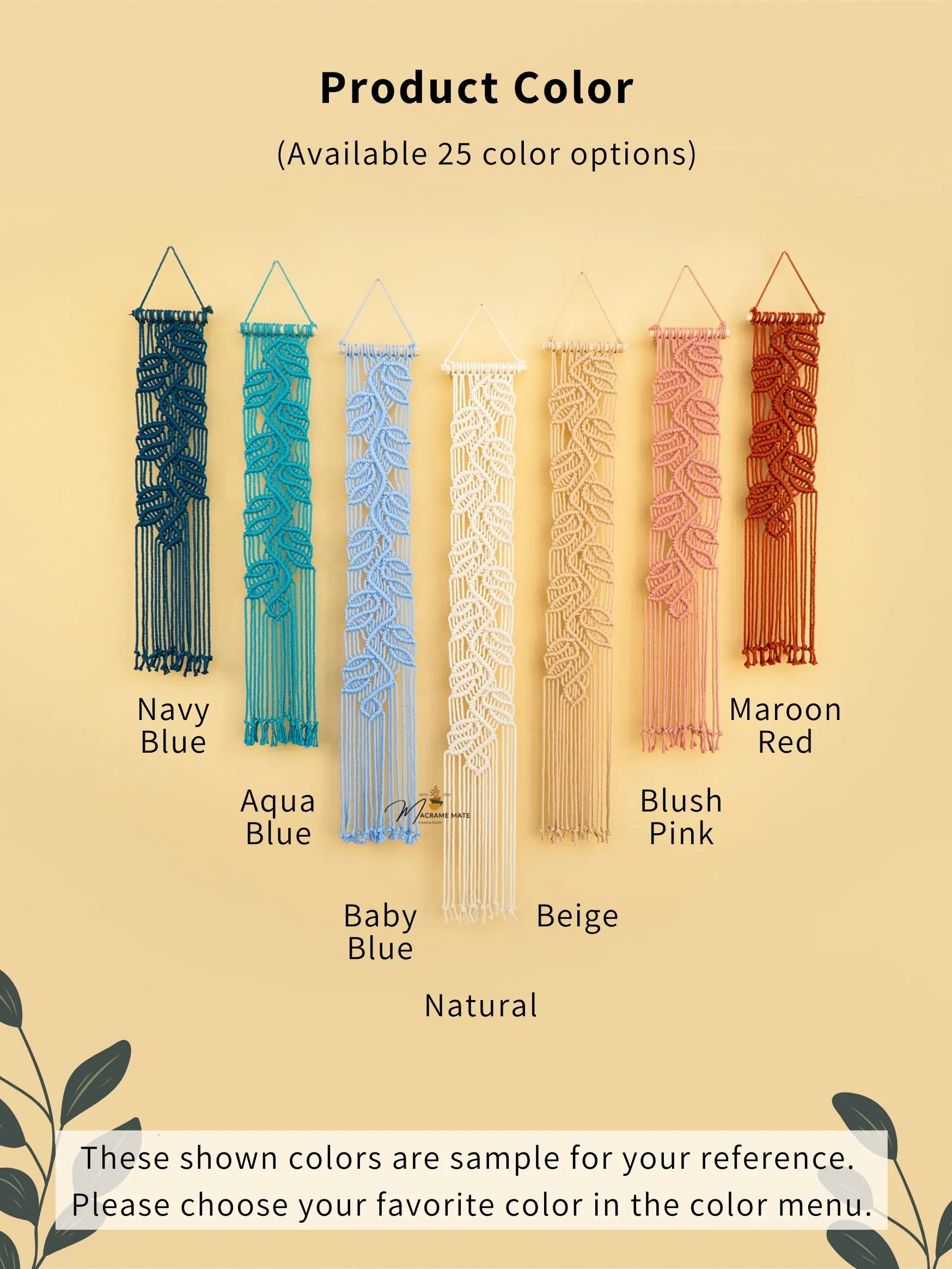 Vela Blue Pink Macrame Wall Hangings - Image 5