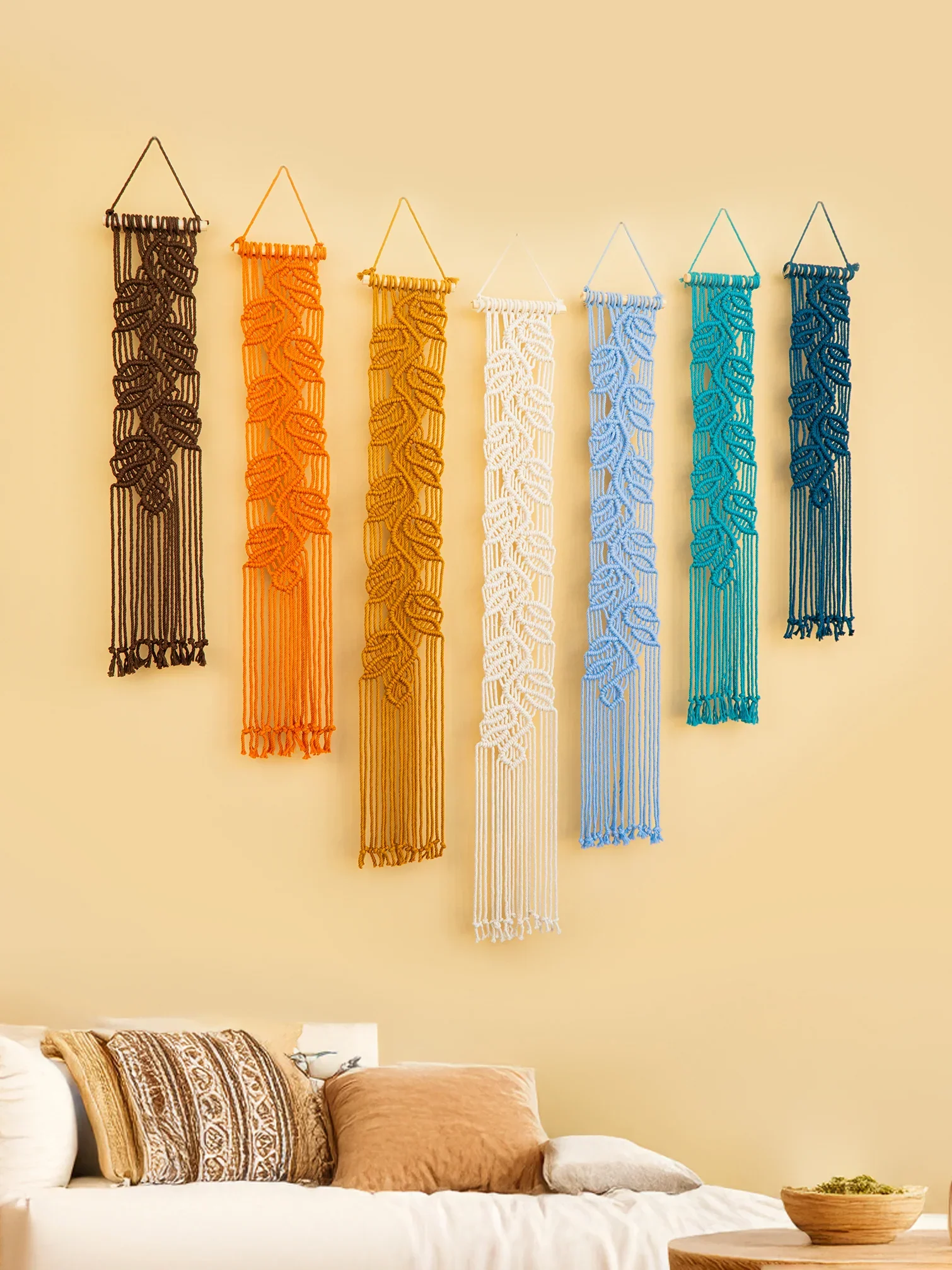 Vela Earth Blue Macrame Wall Hangings - Image 2