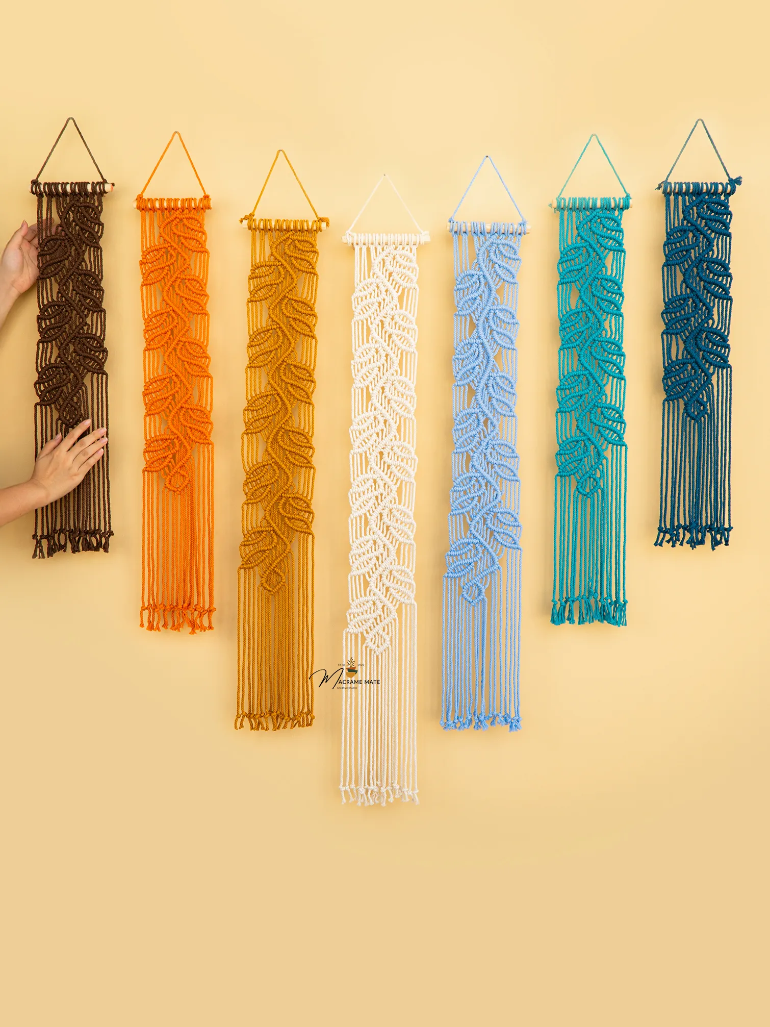Vela Earth Blue Macrame Wall Hangings - Image 8