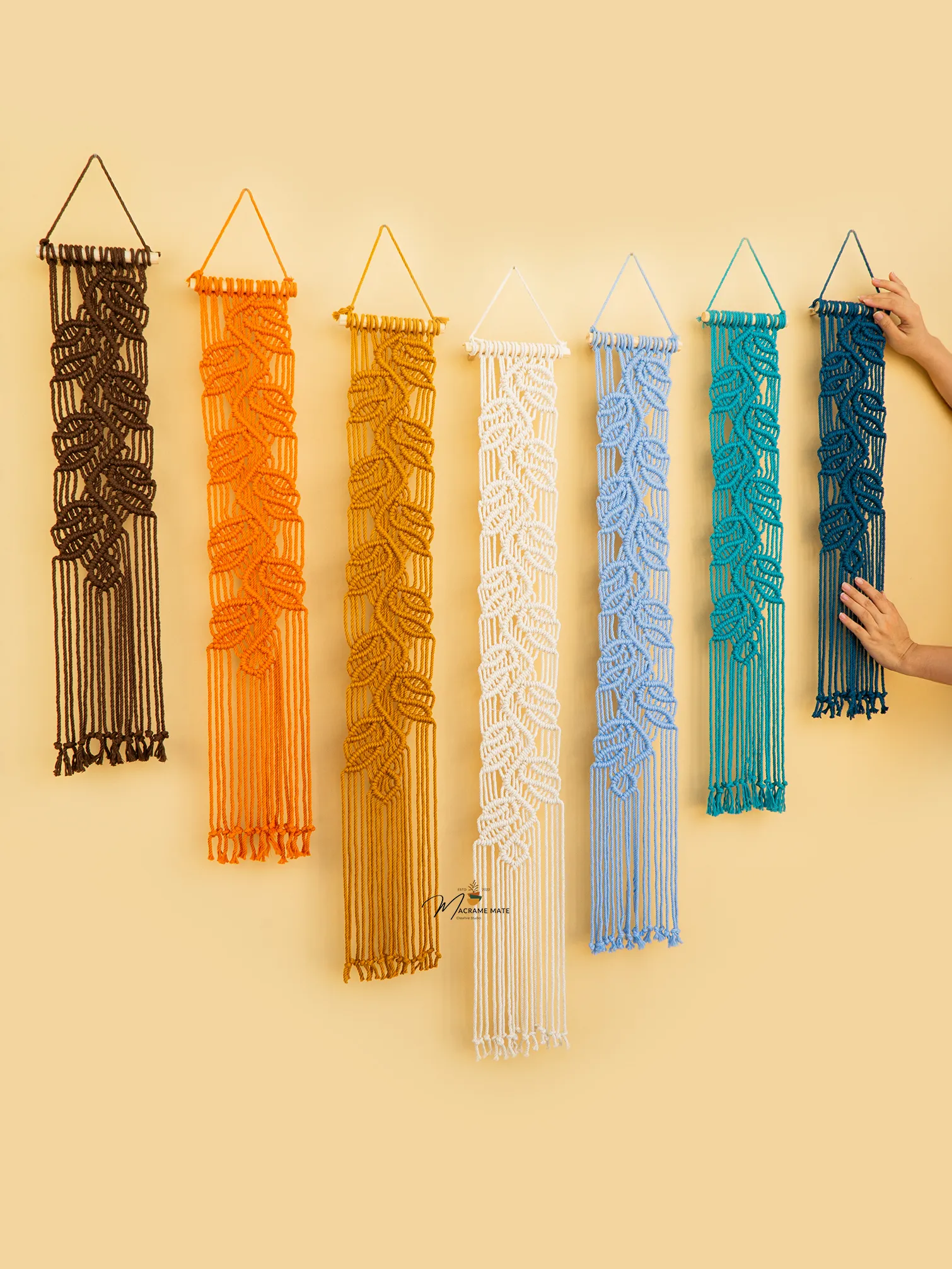 Vela Earth Blue Macrame Wall Hangings - Image 9