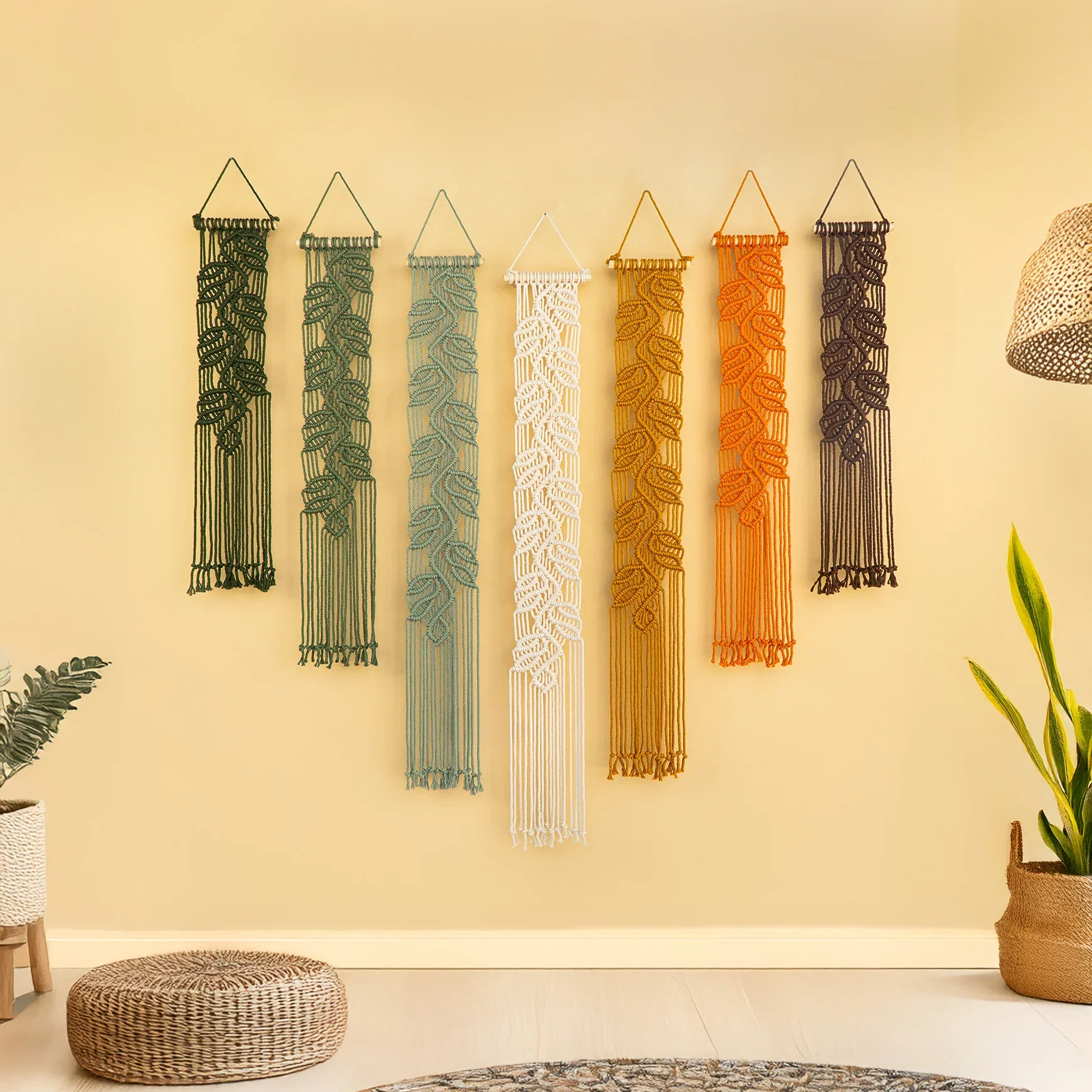 Vela Green Earth Macrame Wall Hangings - Image 10