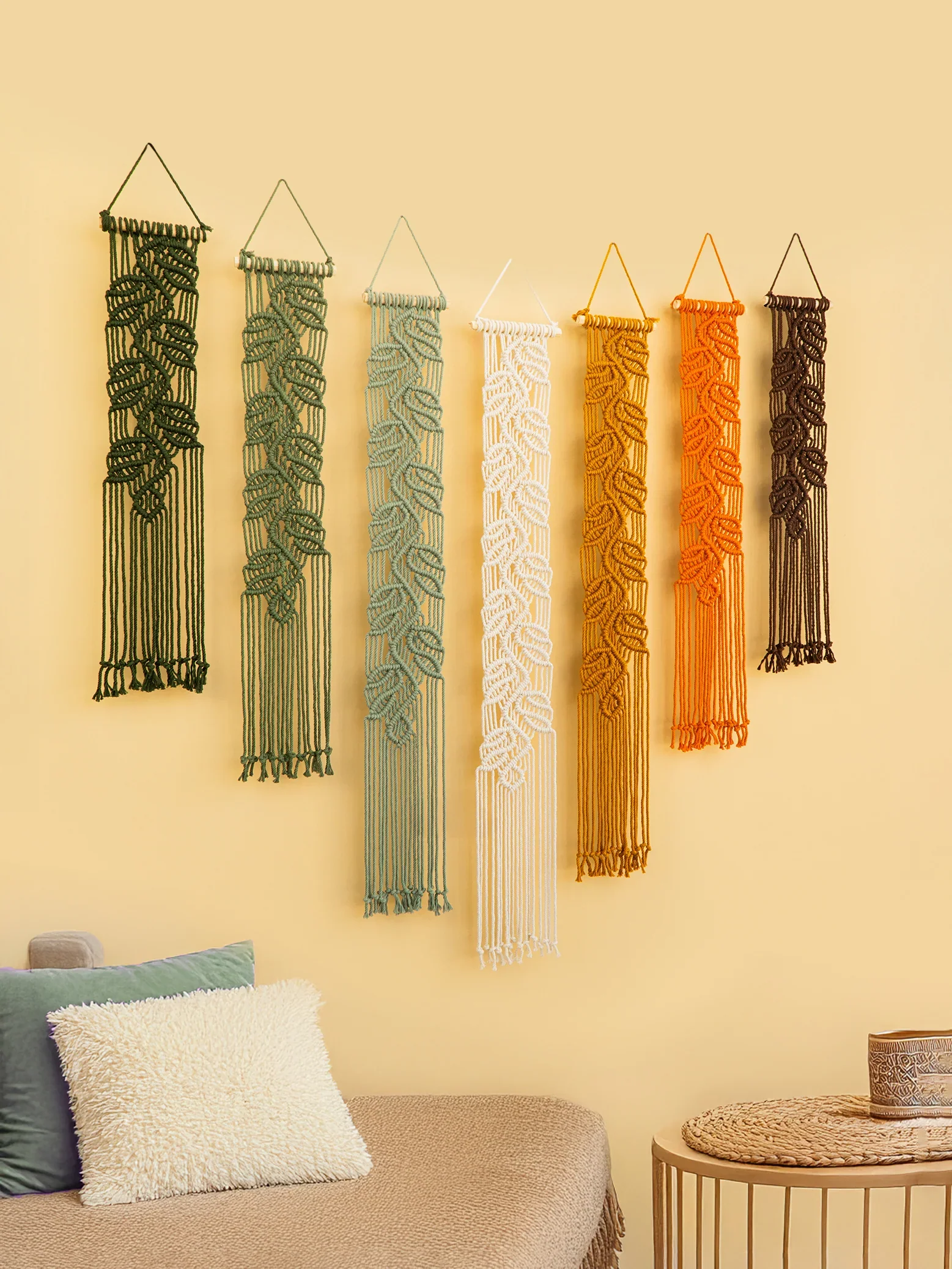 Vela Green Earth Macrame Wall Hangings - Image 2