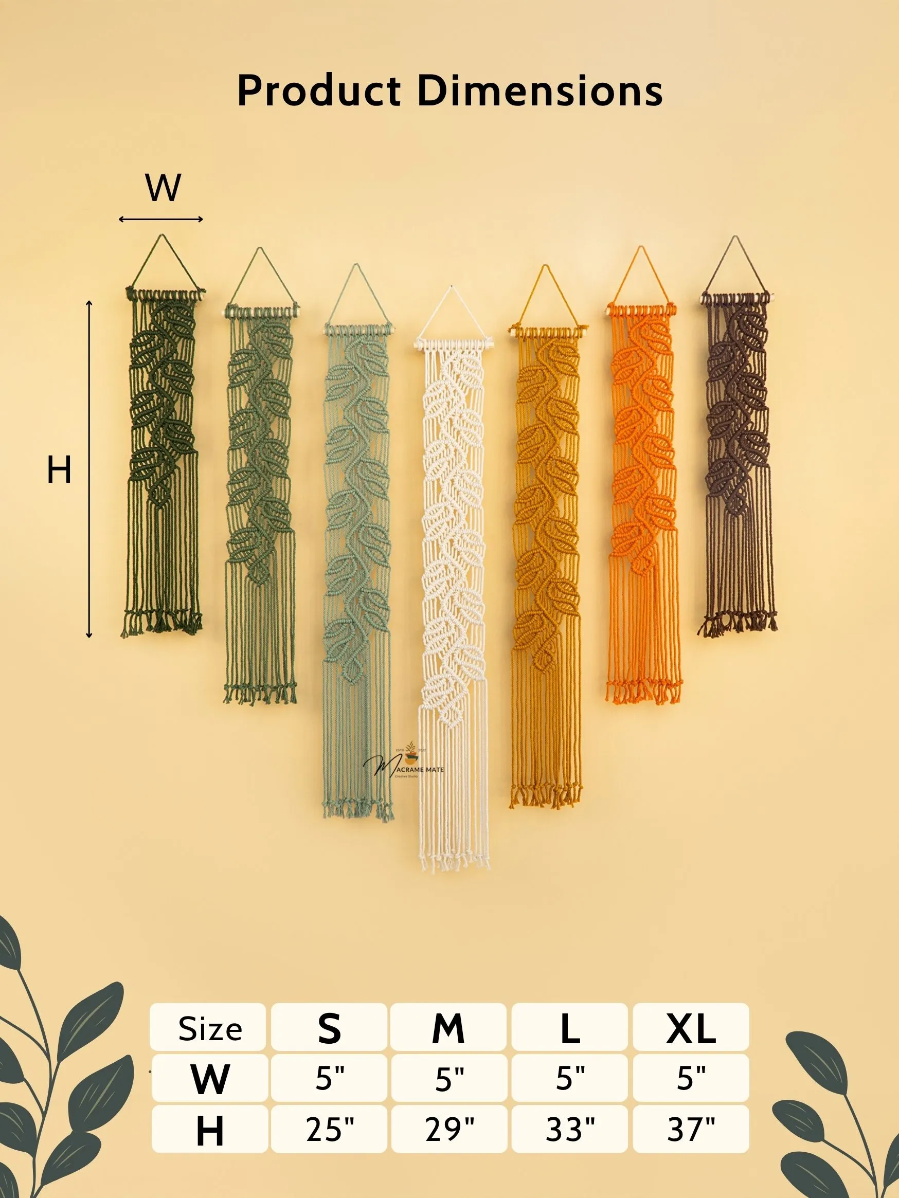 Vela Green Earth Macrame Wall Hangings - Image 3