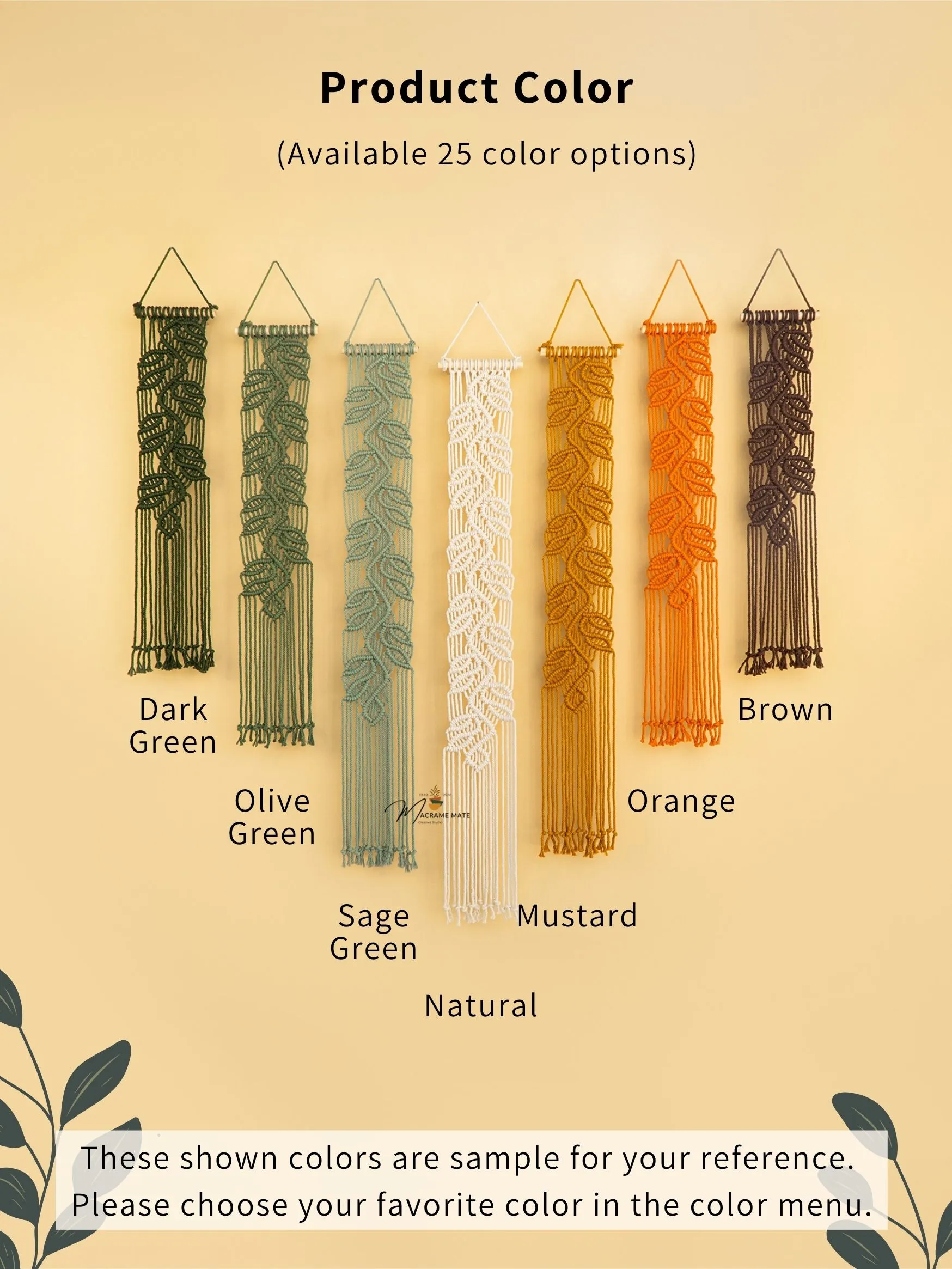 Vela Green Earth Macrame Wall Hangings - Image 5