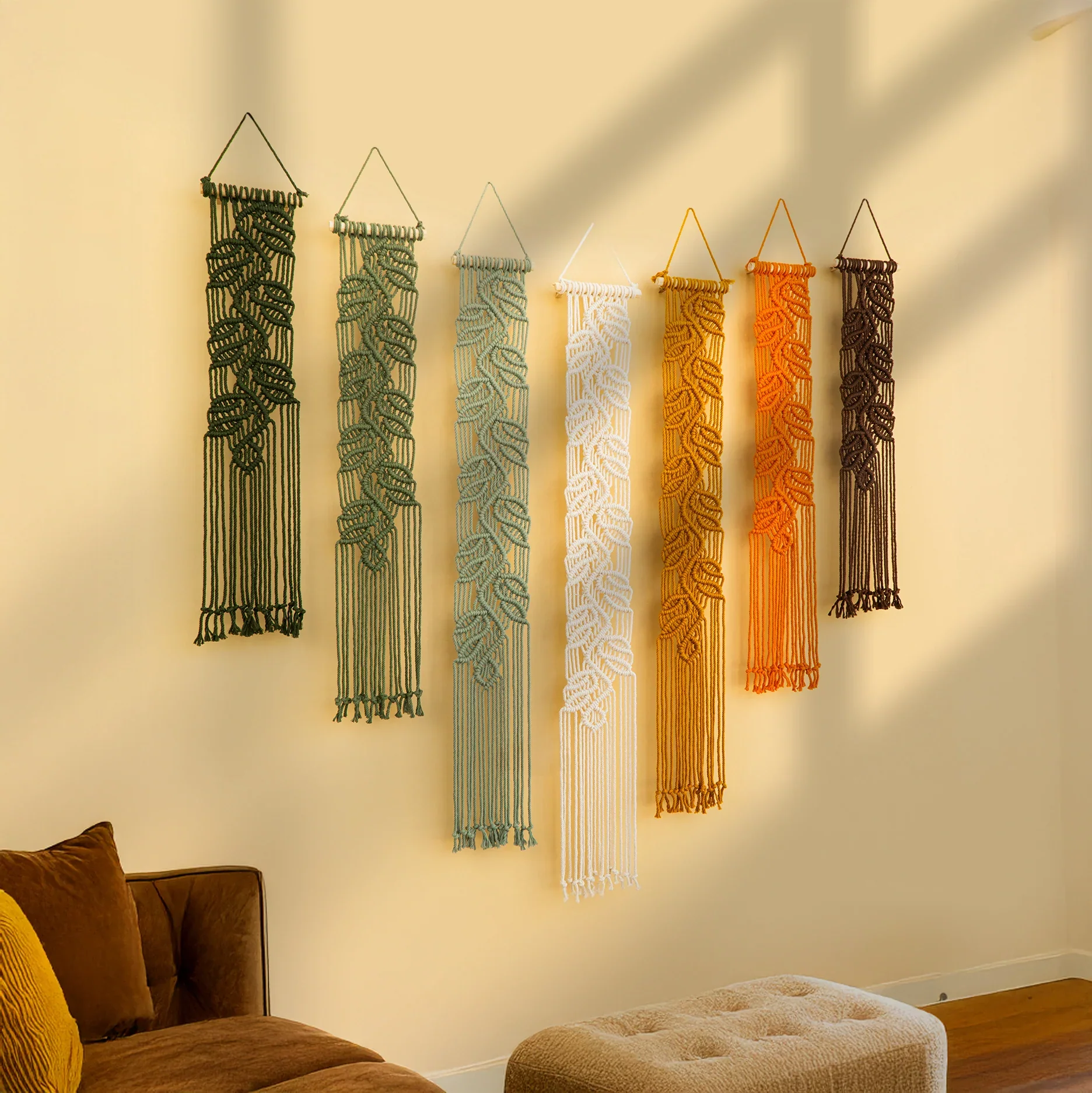 Vela Green Earth Macrame Wall Hangings - Image 6