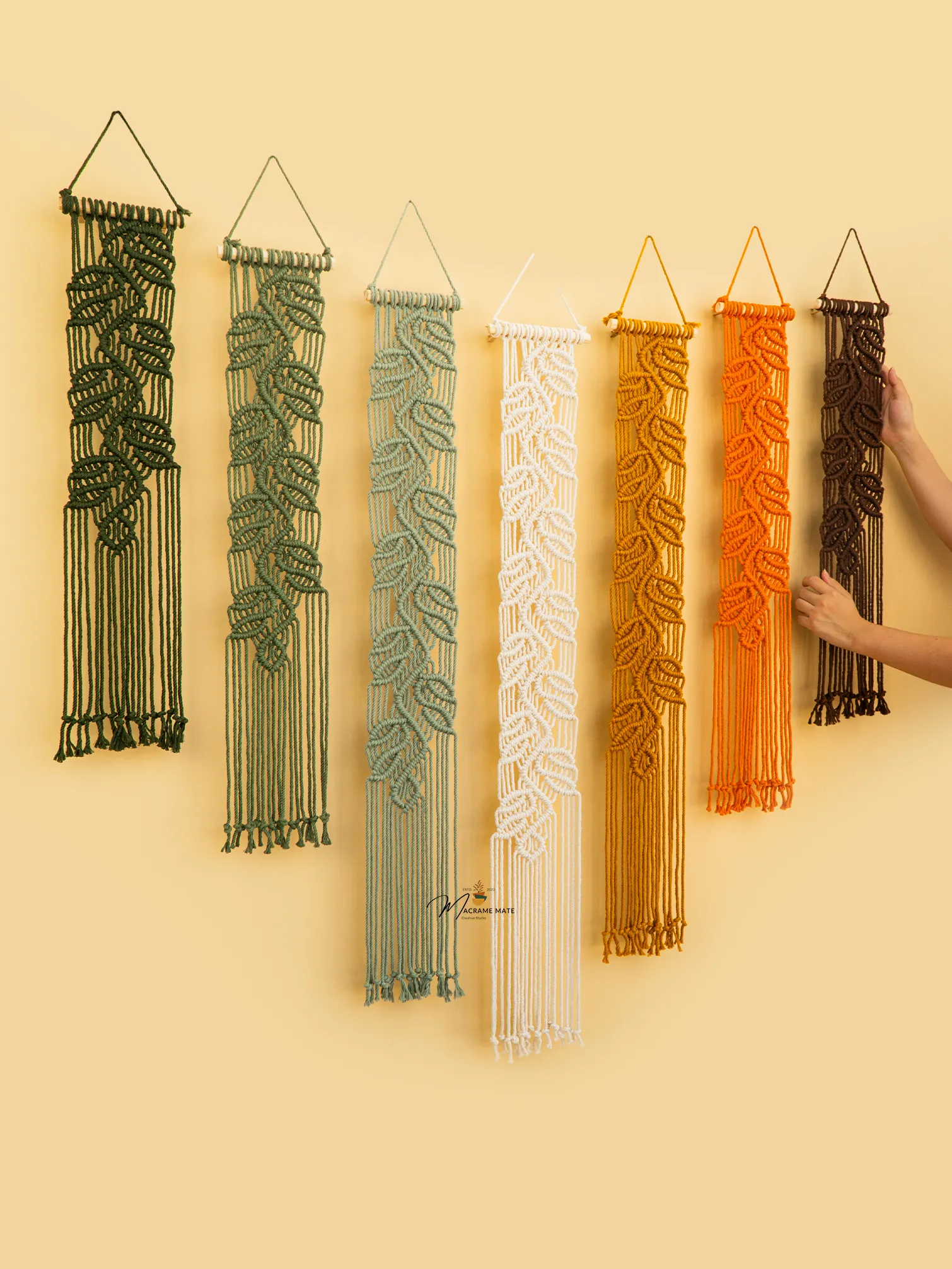Vela Green Earth Macrame Wall Hangings - Image 8