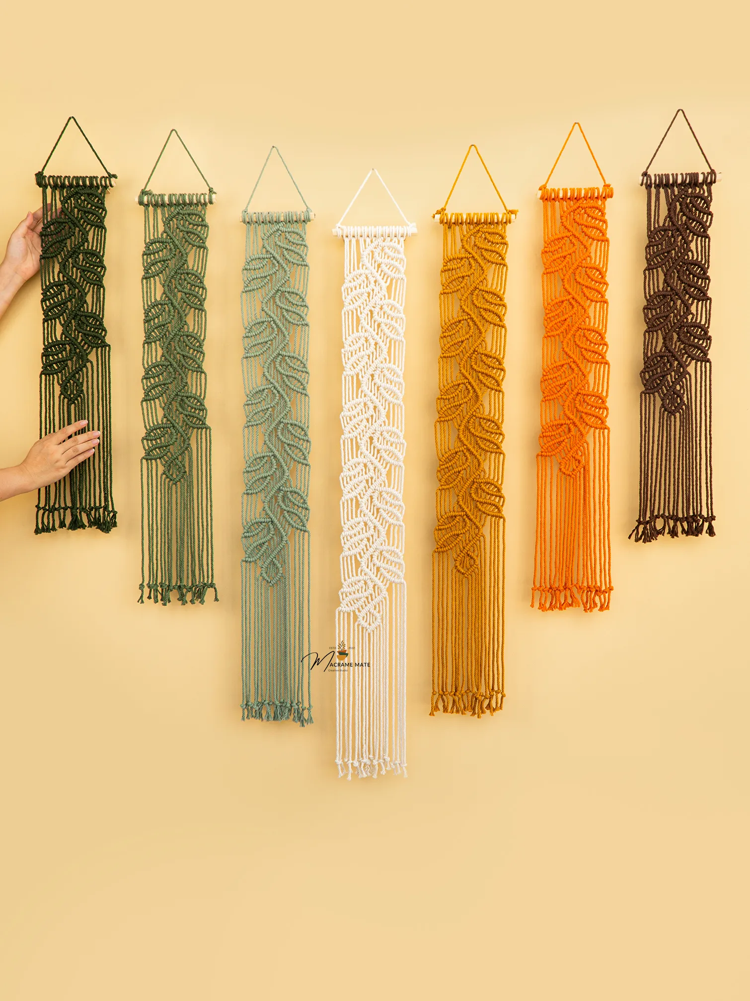 Vela Green Earth Macrame Wall Hangings - Image 9