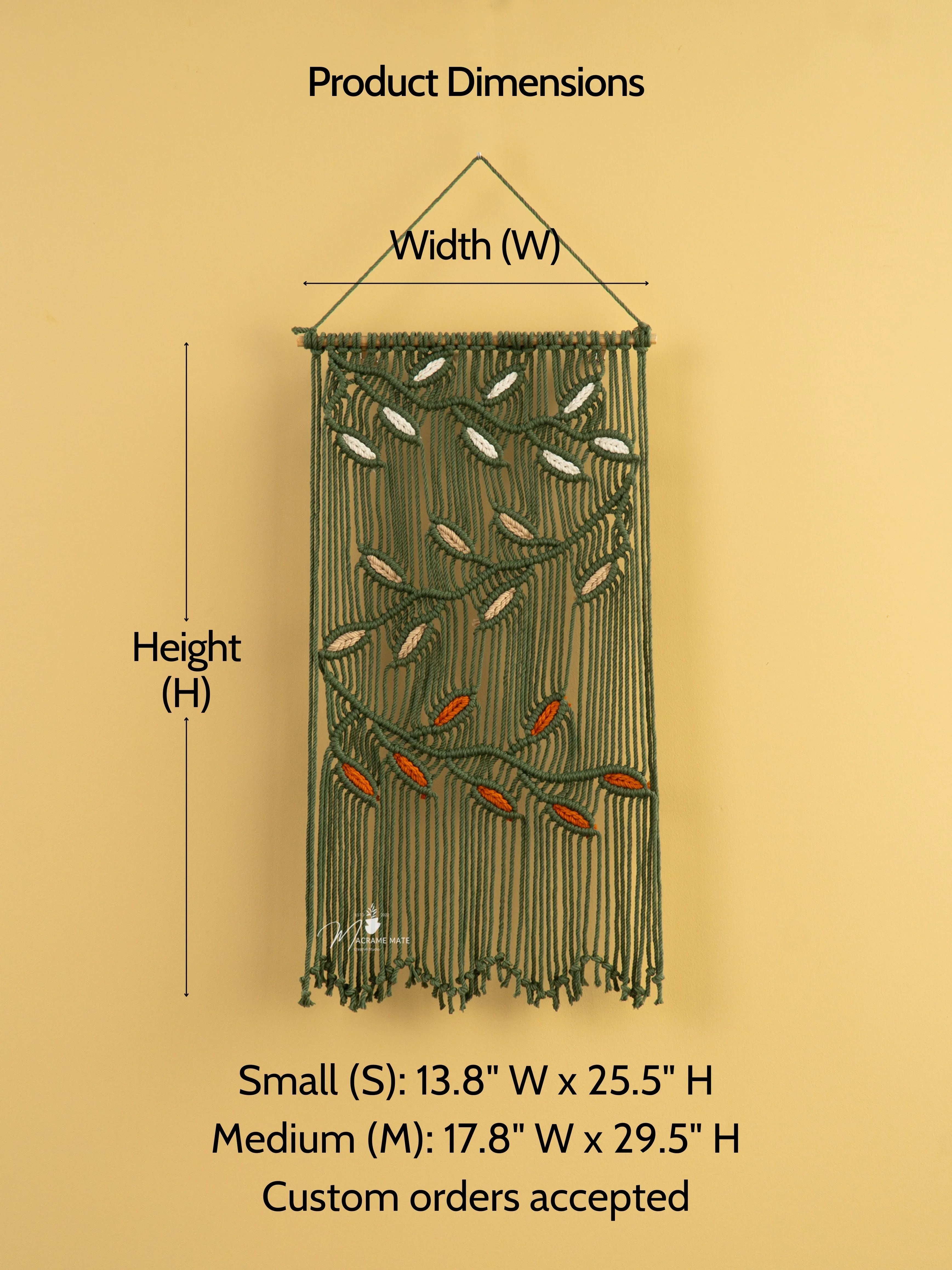 Vela Green Macrame Leaves - Image 2