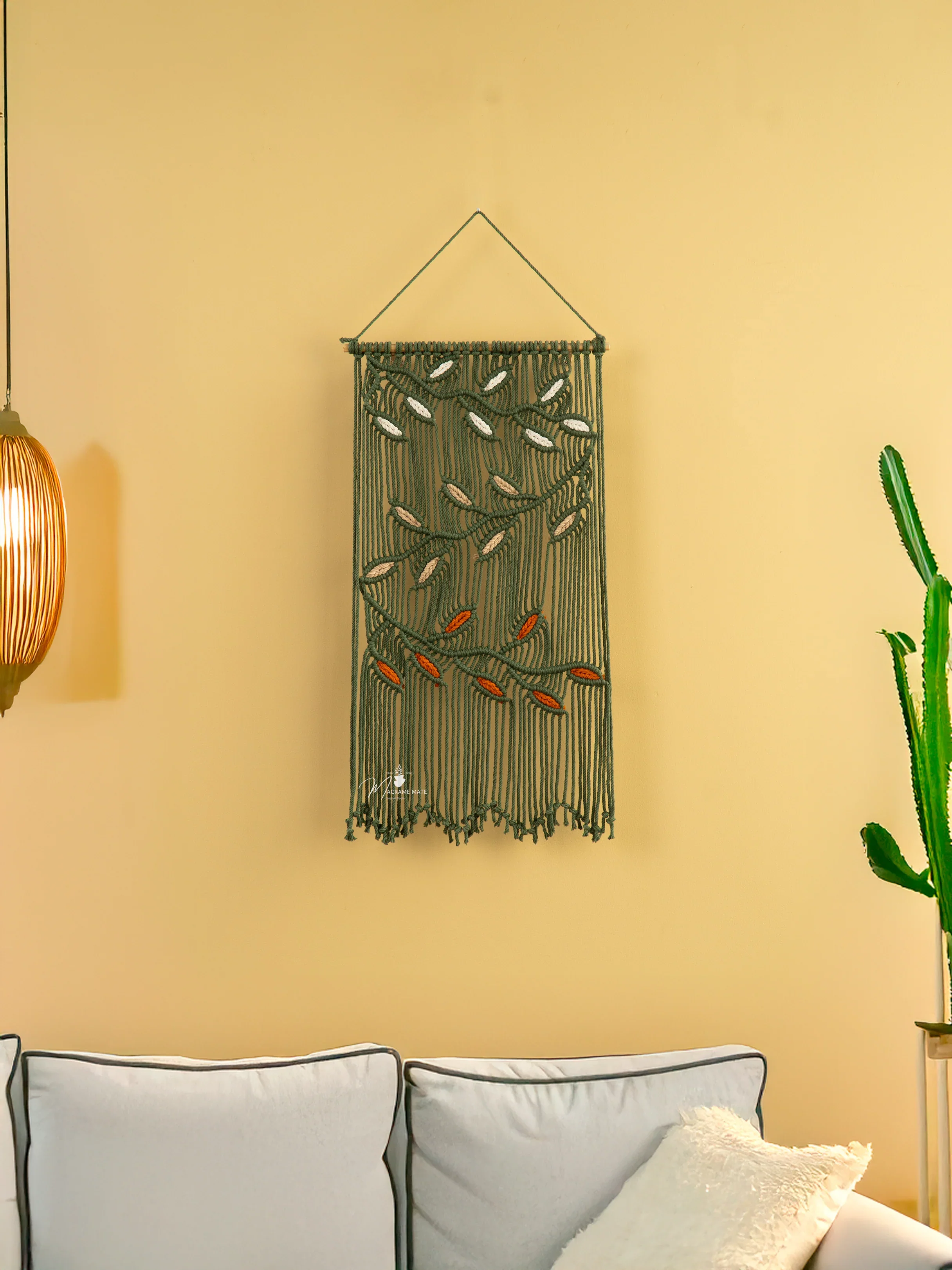 Vela Green Macrame Leaves - Image 7