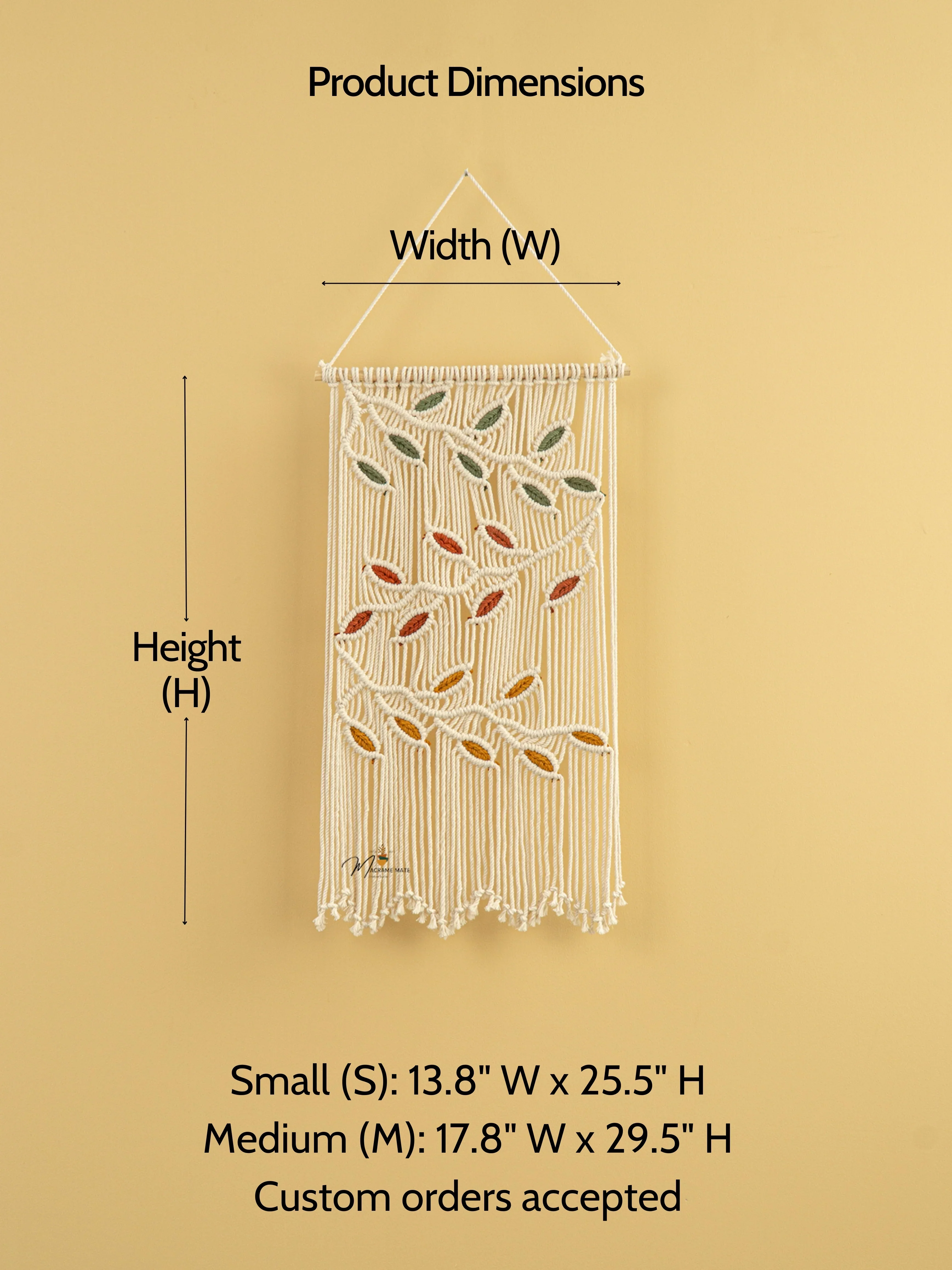 Vela Natural Macrame Leaves - Image 3