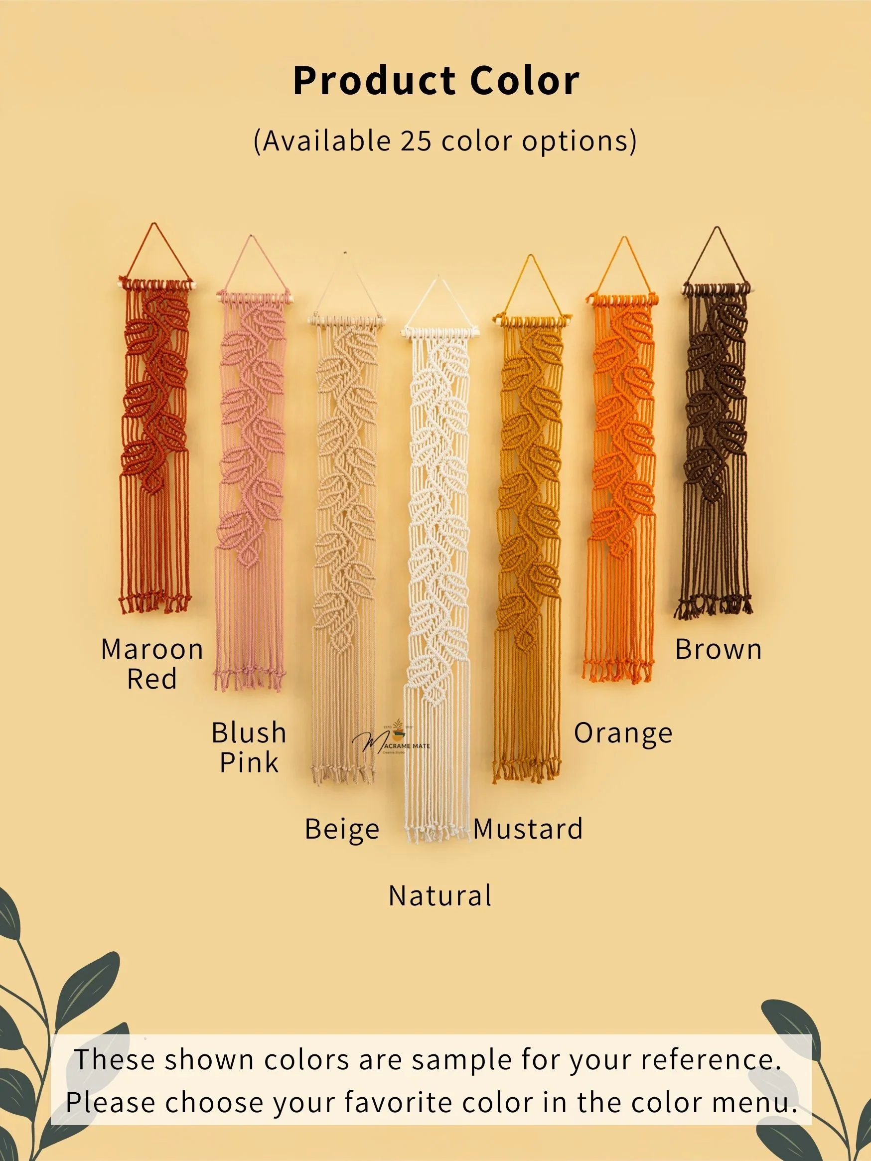 Vela Pink Earth Macrame Wall Hangings - Image 5