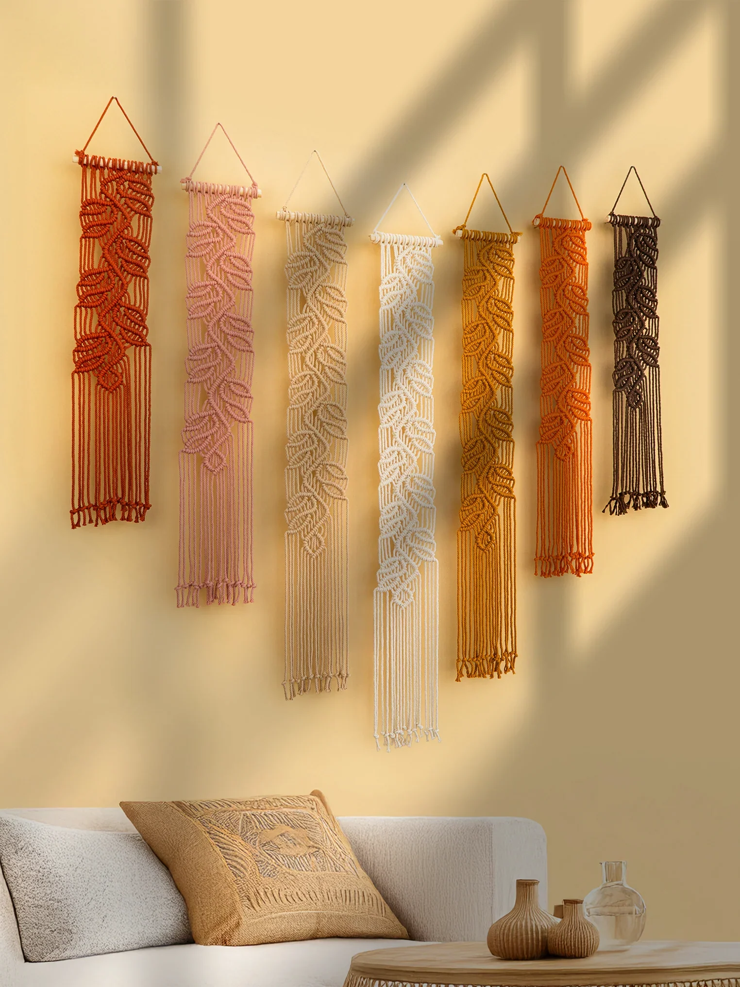 Vela Pink Earth Macrame Wall Hangings - Image 6