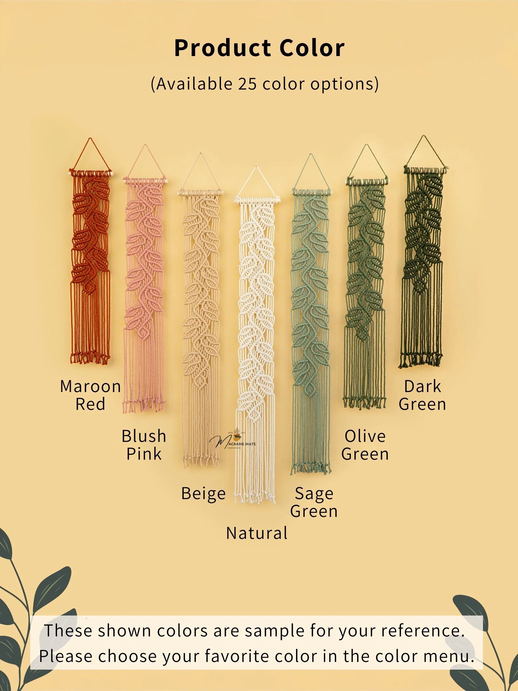 Vela Pink Green Macrame Wall Hangings - Image 4