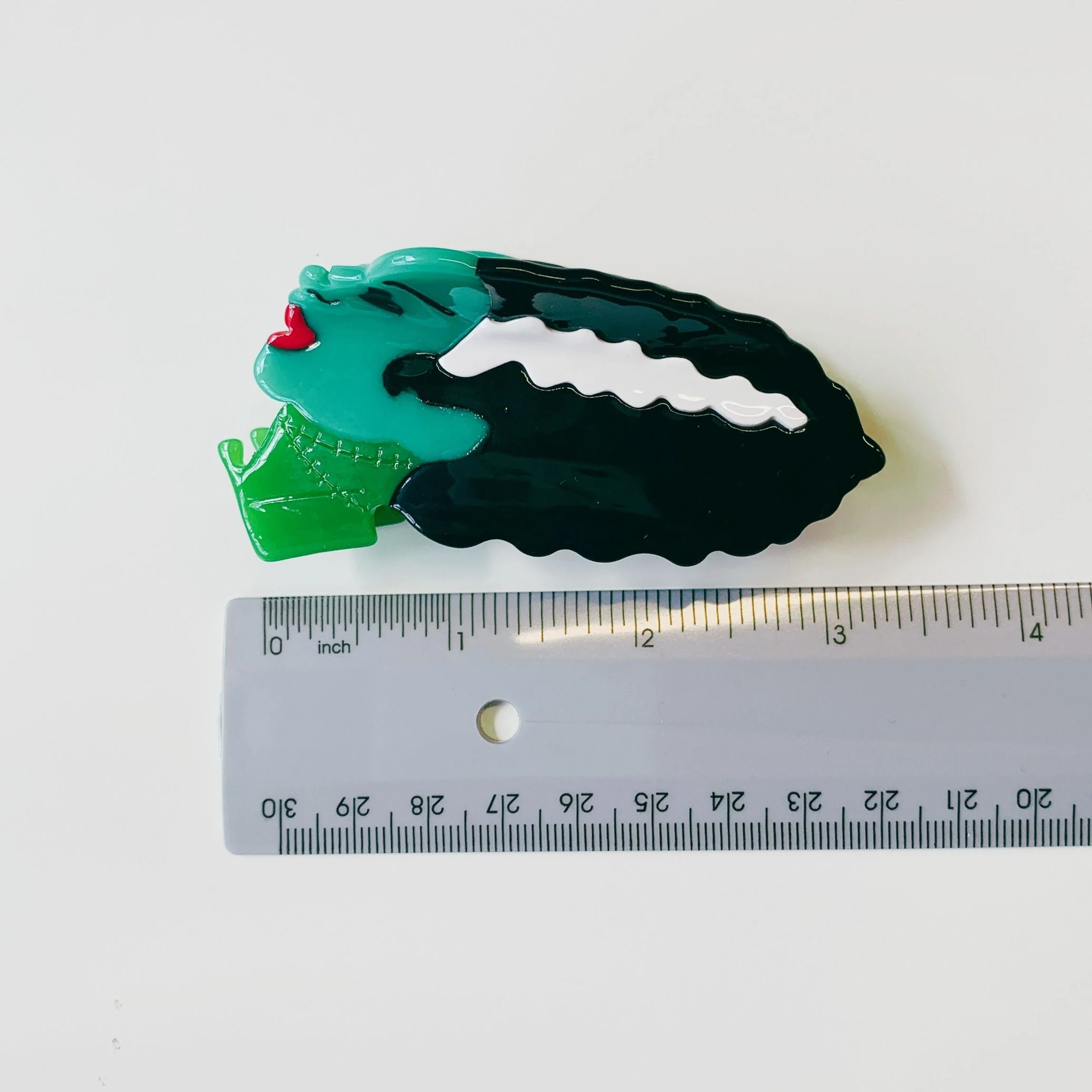 Velvet Claws Bride of Frankenstein Hair Claw | Claw Clip in Velvet Travel Bag - Image 10