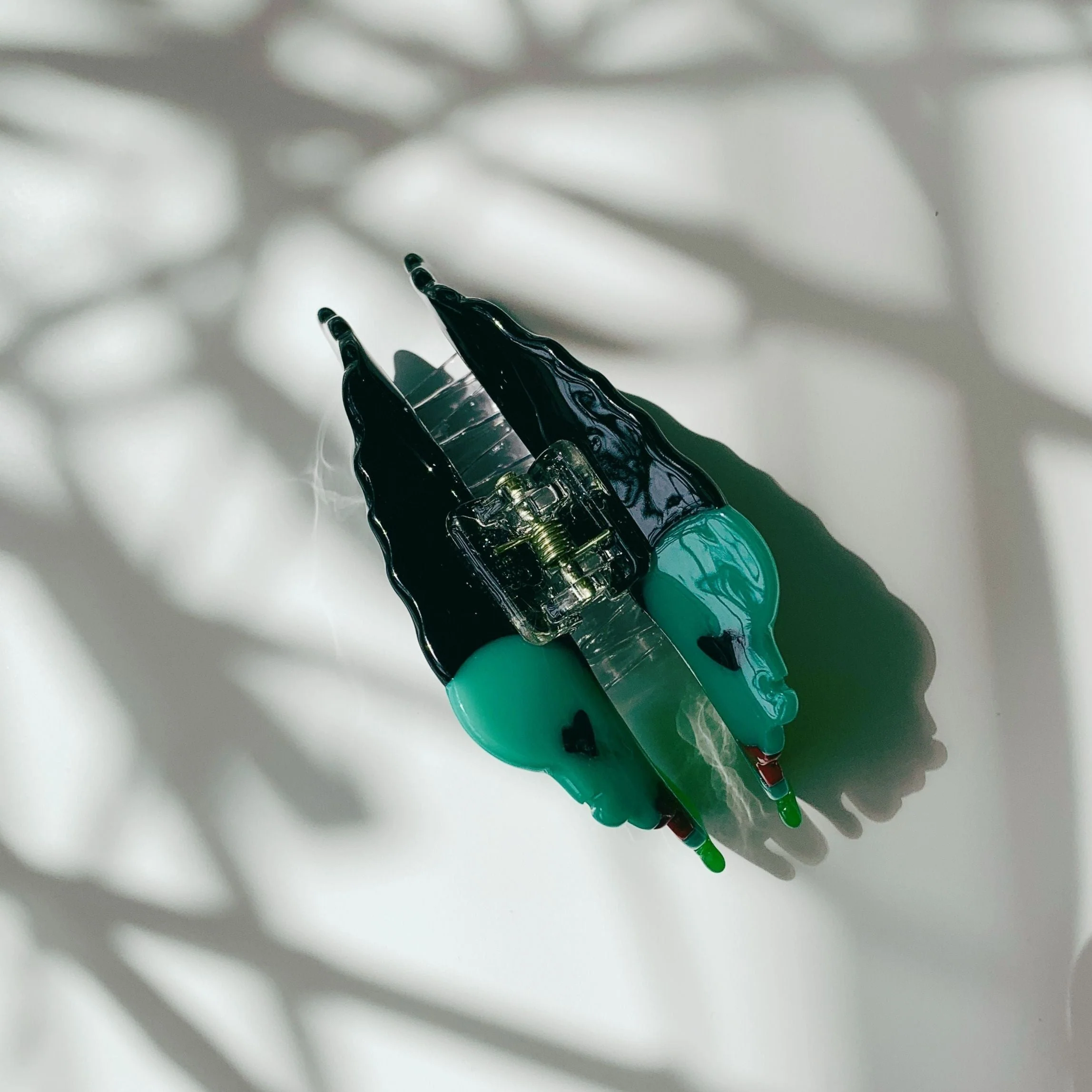 Velvet Claws Bride of Frankenstein Hair Claw | Claw Clip in Velvet Travel Bag - Image 5