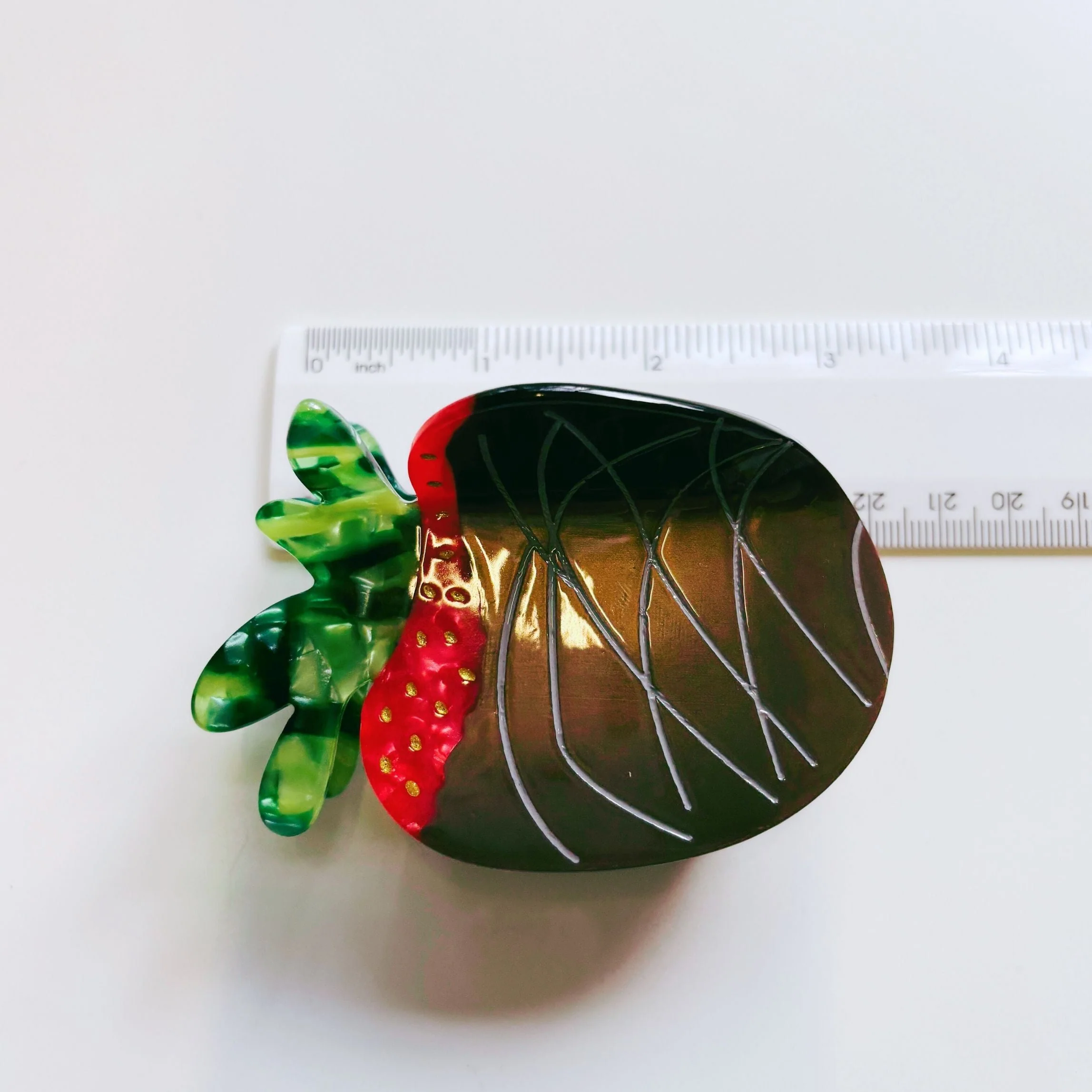 Velvet Claws Chocolate Covered Strawberry Hair Clip - Image 11