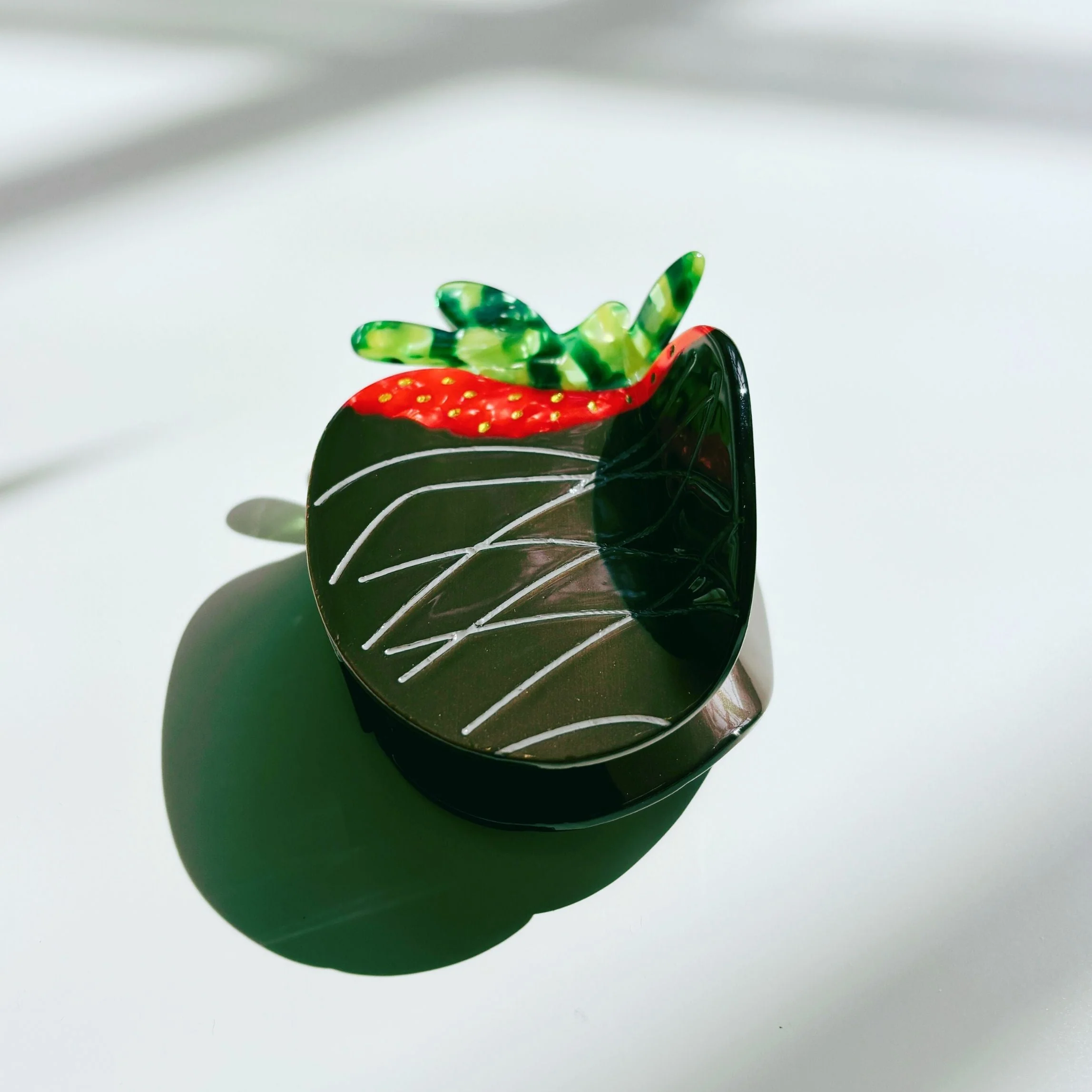 Velvet Claws Chocolate Covered Strawberry Hair Clip - Image 6