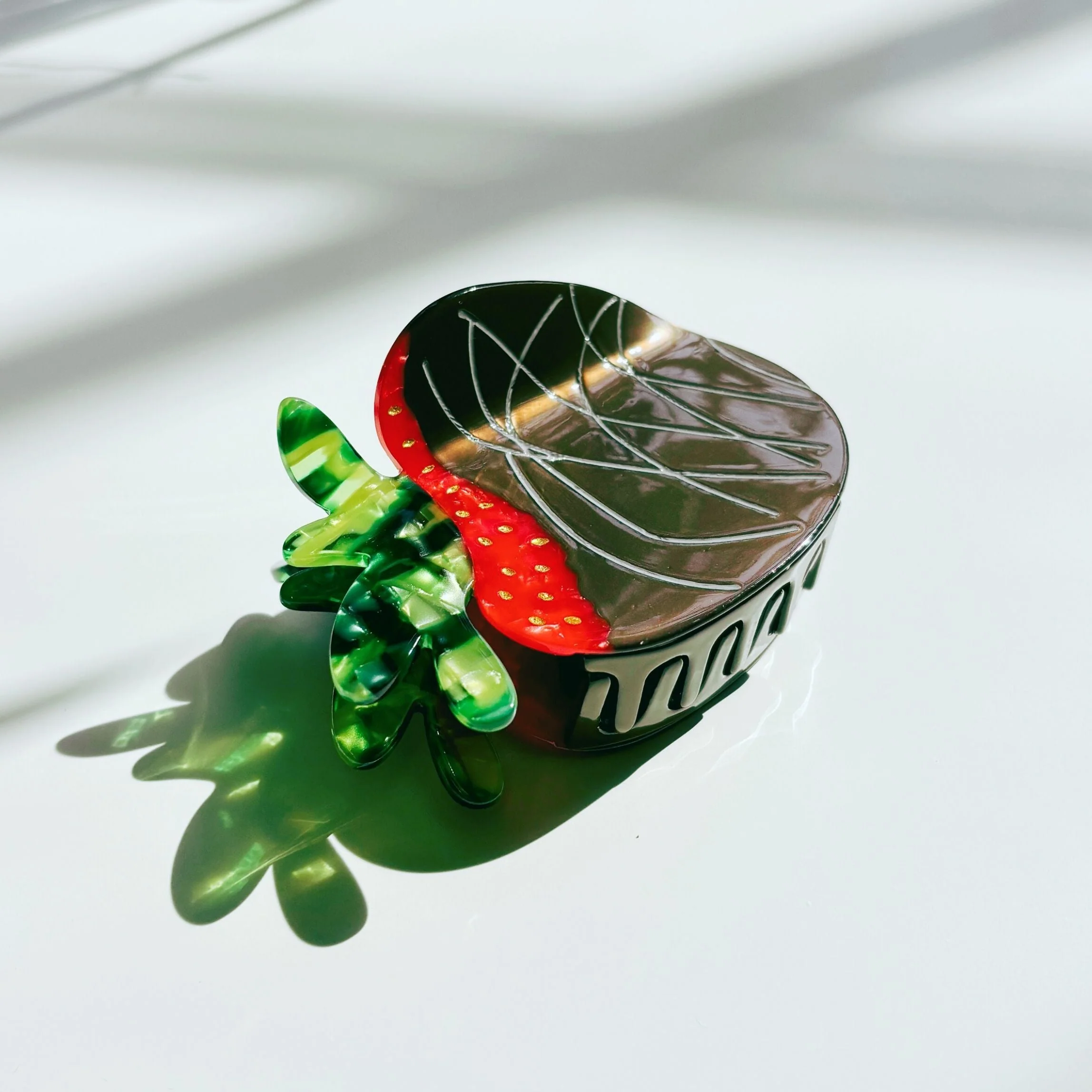 Velvet Claws Chocolate Covered Strawberry Hair Clip - Image 7