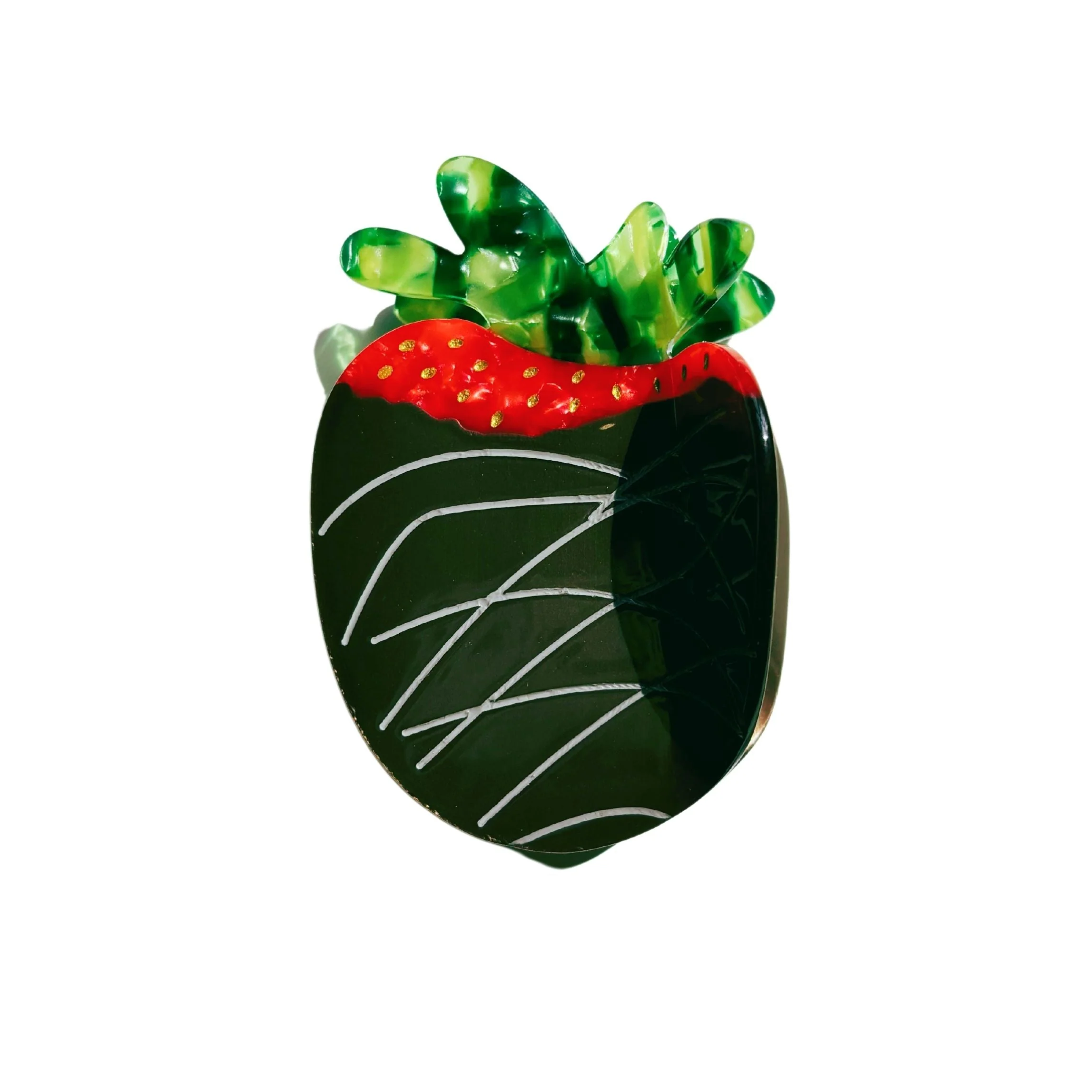 Velvet Claws Chocolate Covered Strawberry Hair Clip - Image 9