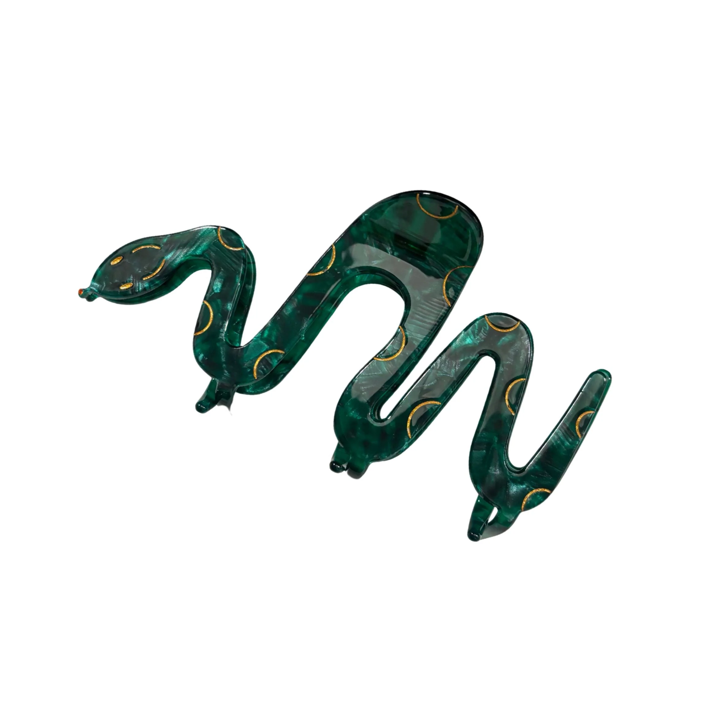 Velvet Claws Cleopatra Green Snake Hair Claw - Image 13