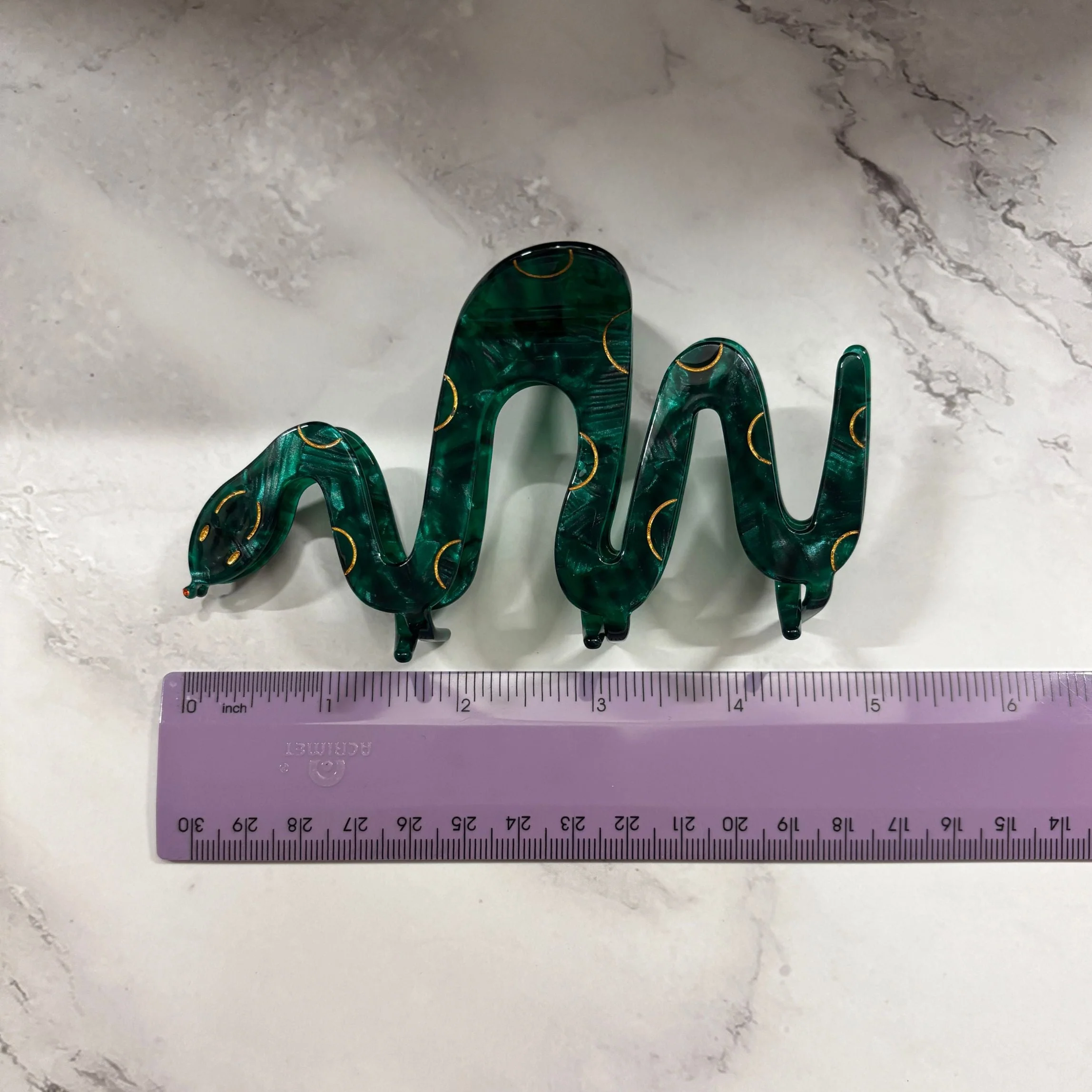 Velvet Claws Cleopatra Green Snake Hair Claw - Image 15